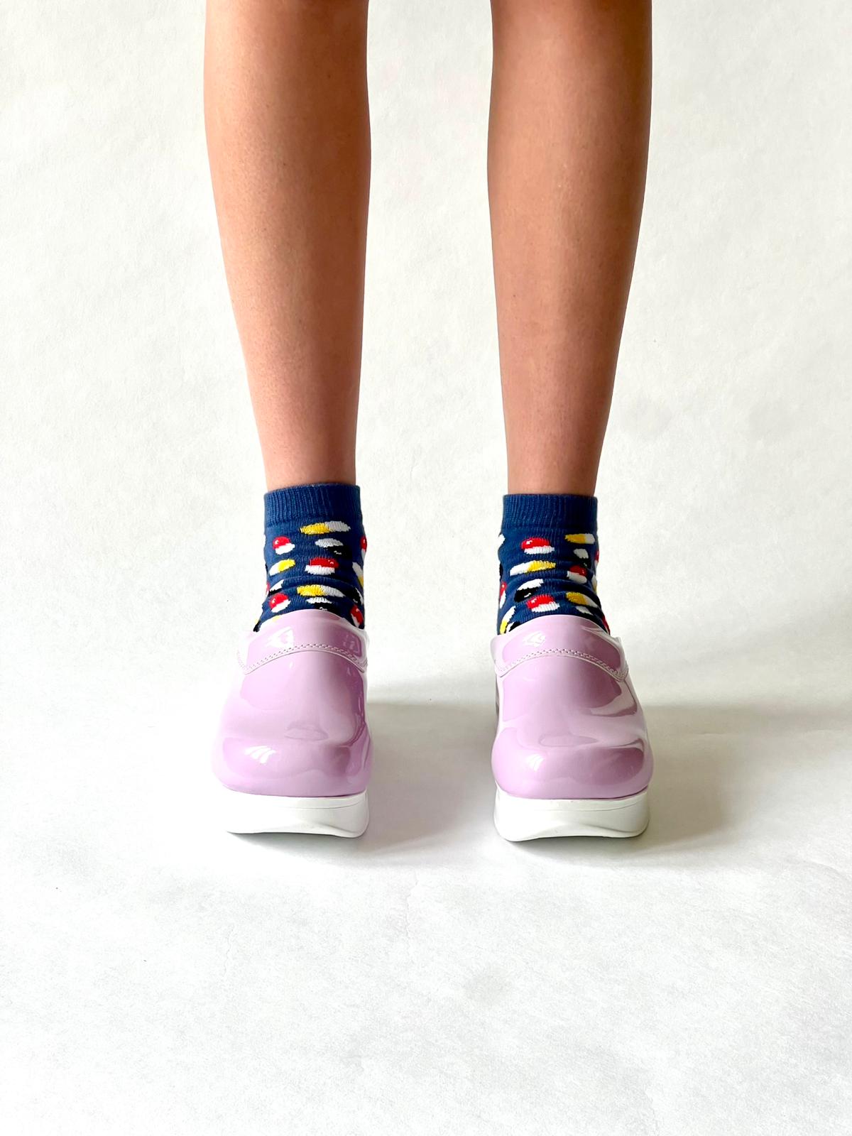 Airmeds clogs, solid purple lacquer