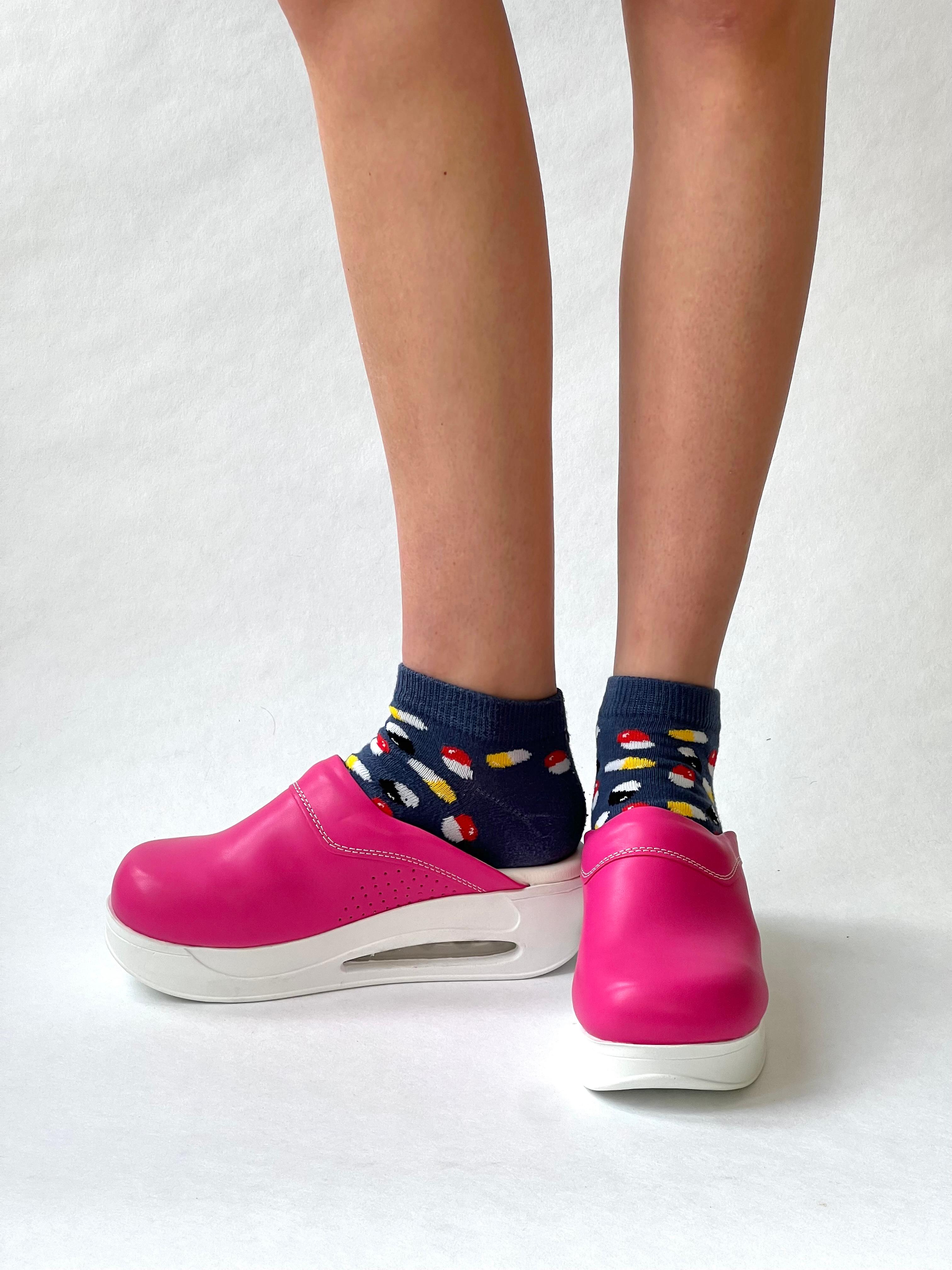 Airmeds Clogs Solid Dark Pink