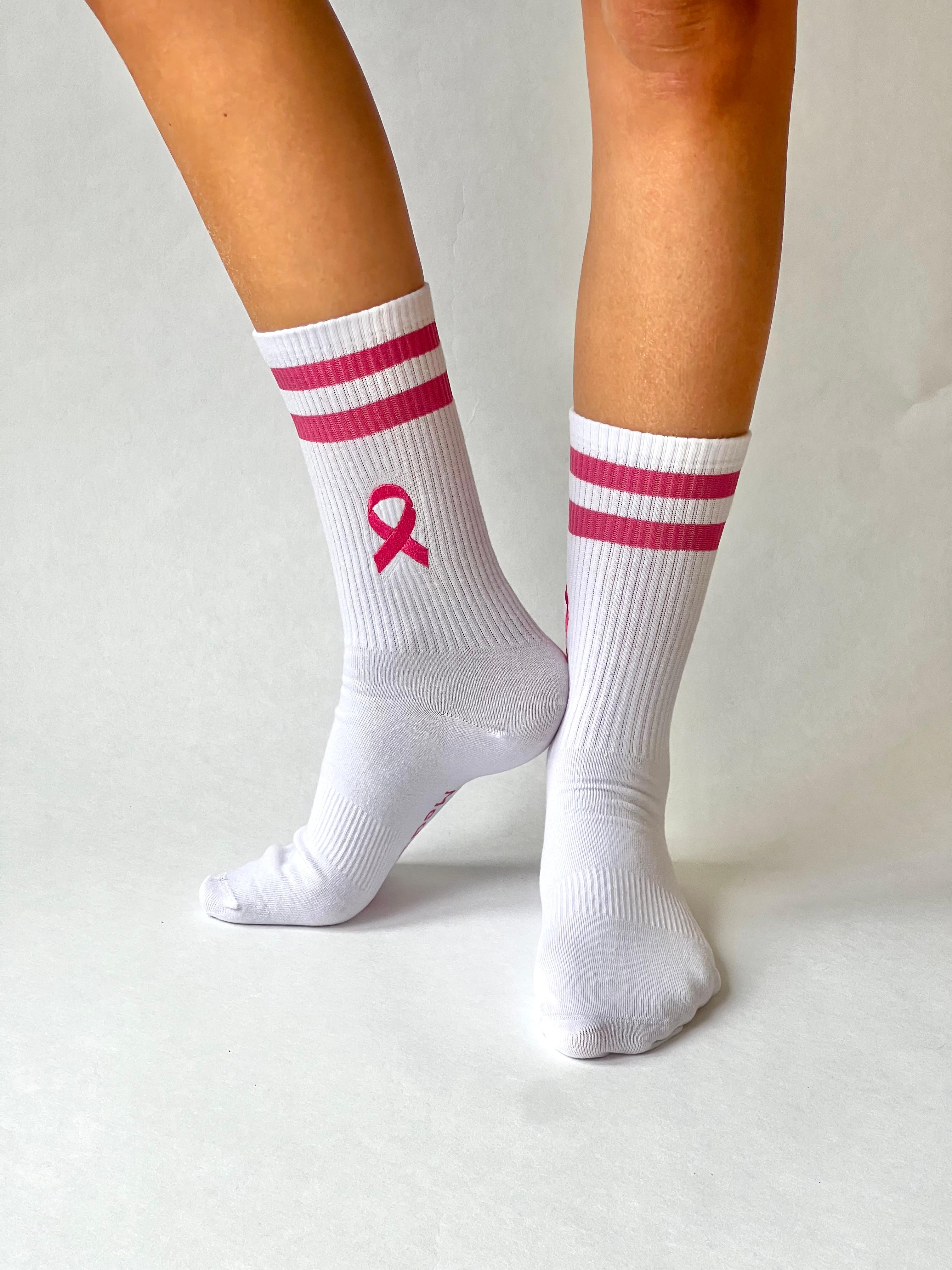 Breast cancer awareness sports socks