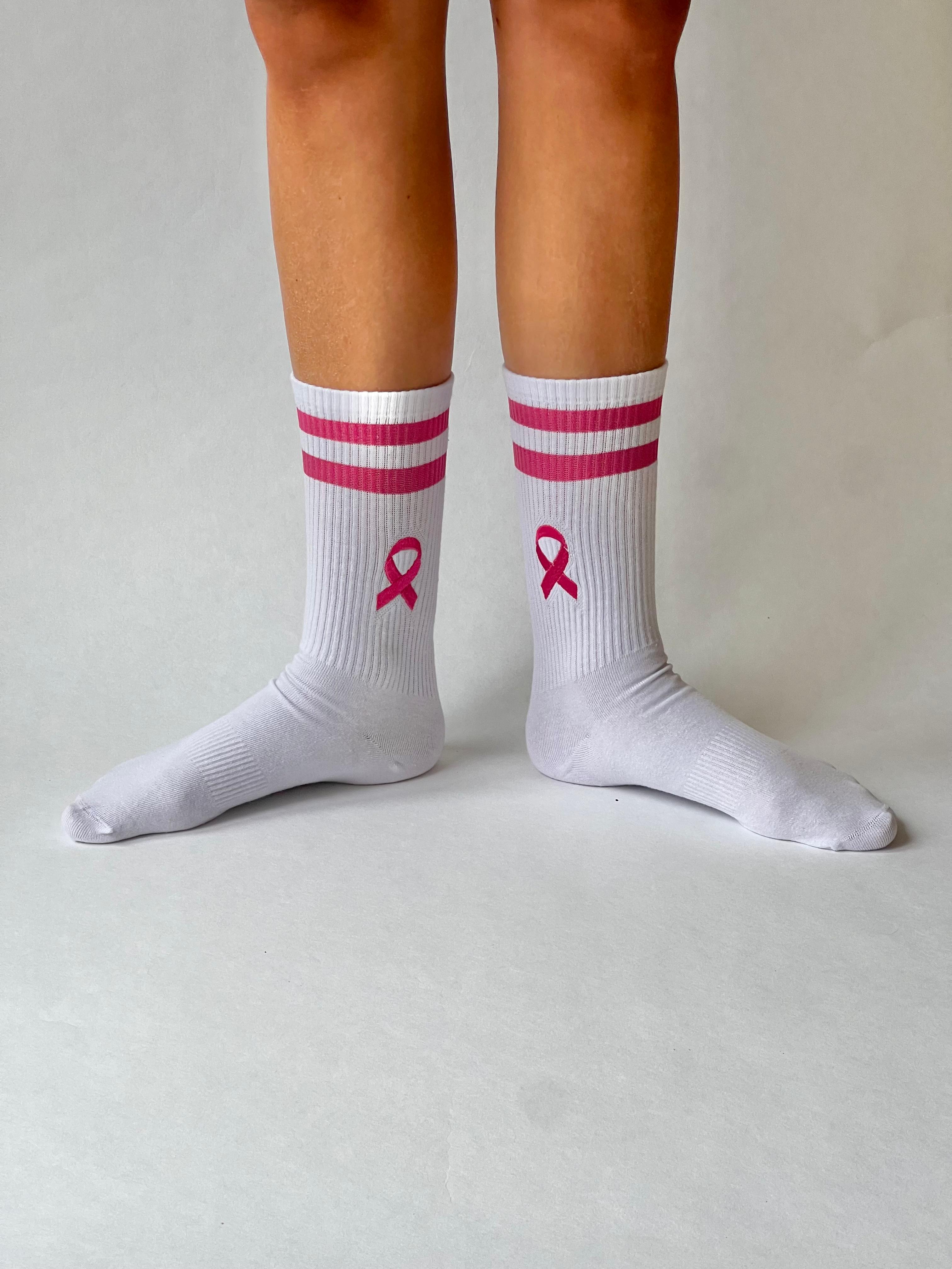 Breast cancer awareness sports socks