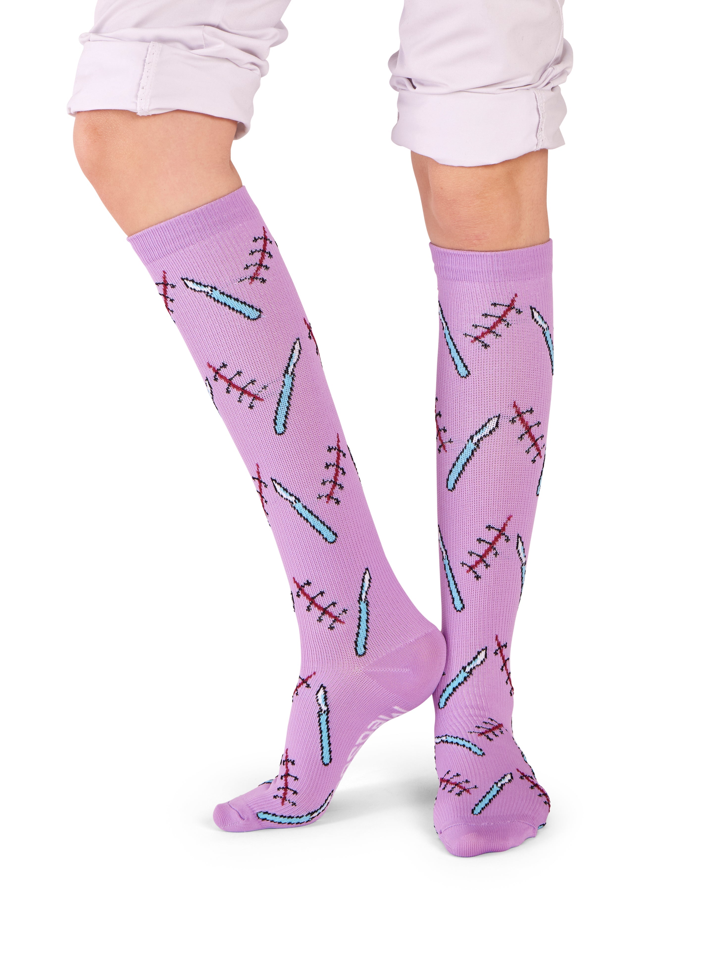 Compression Socks Surgical Purple