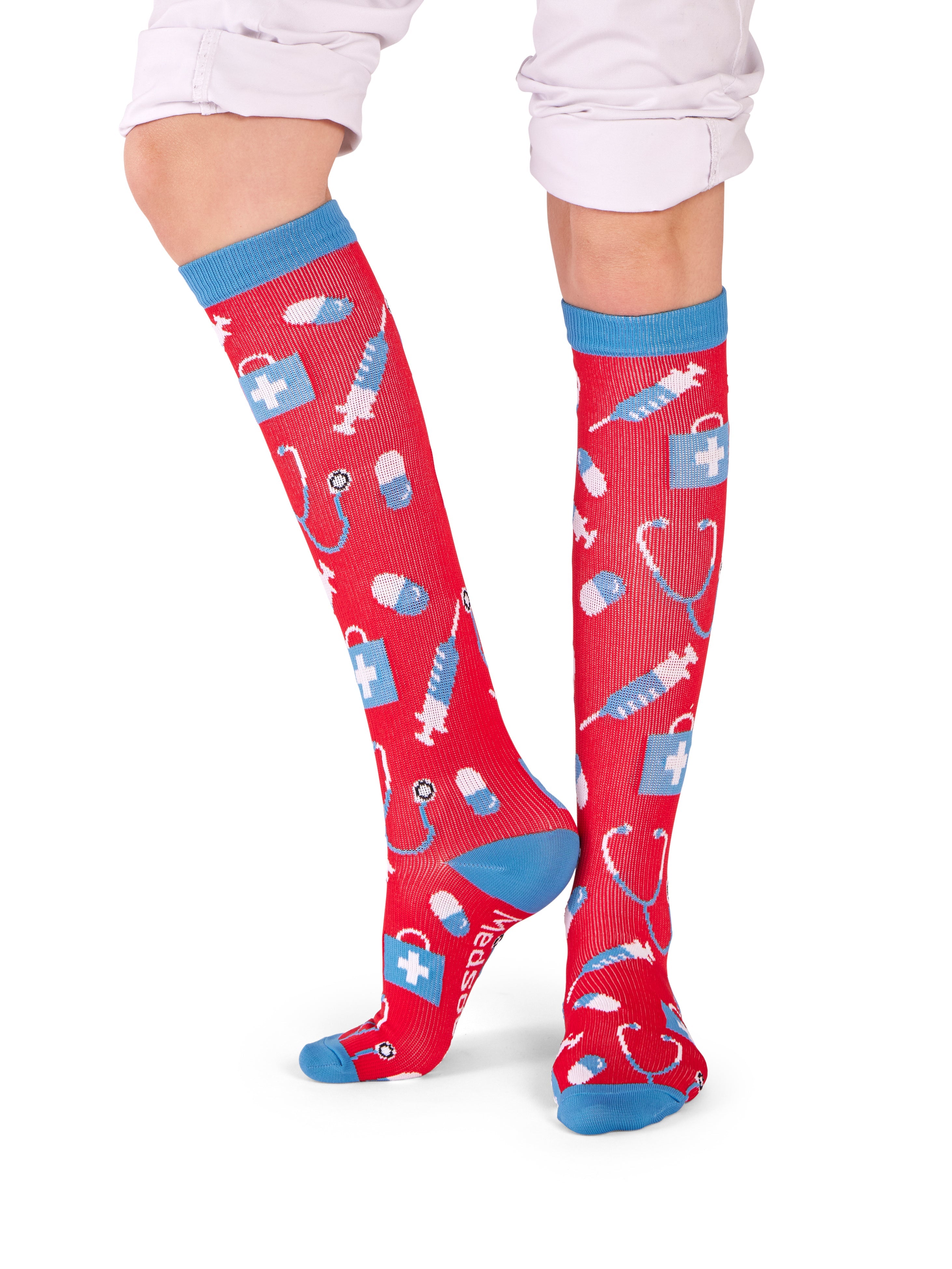 Compression Socks Care Red Blue