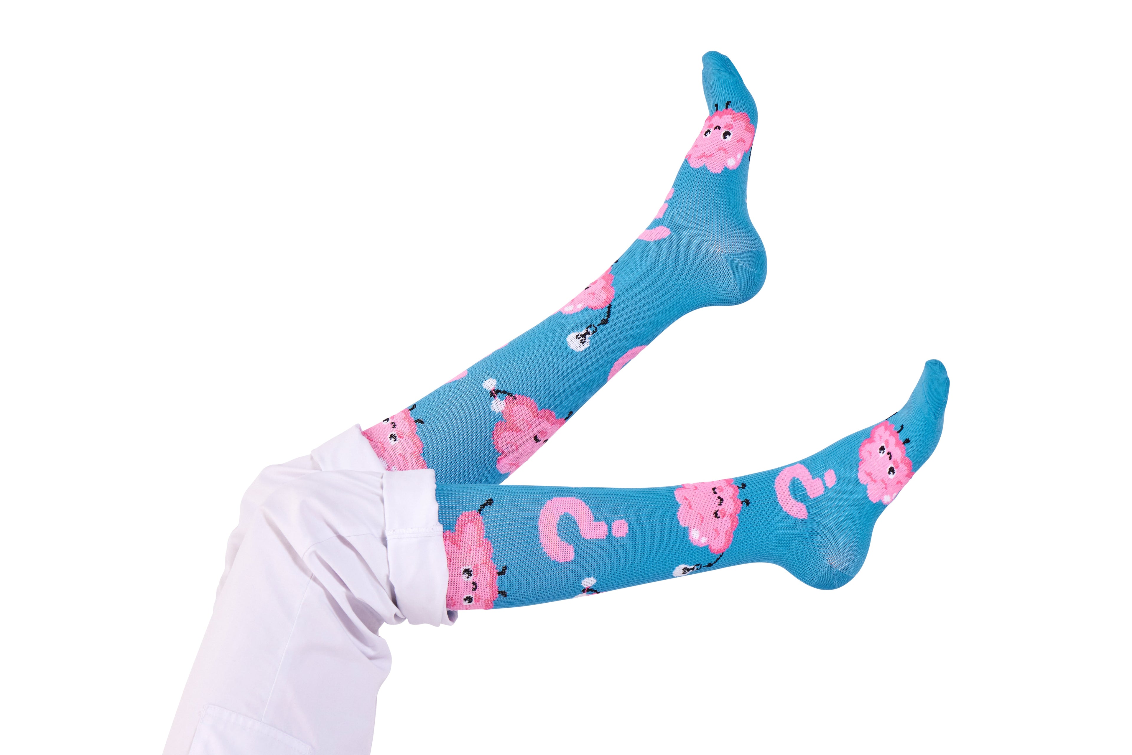 Compression Happy Brains MedSocks Blue