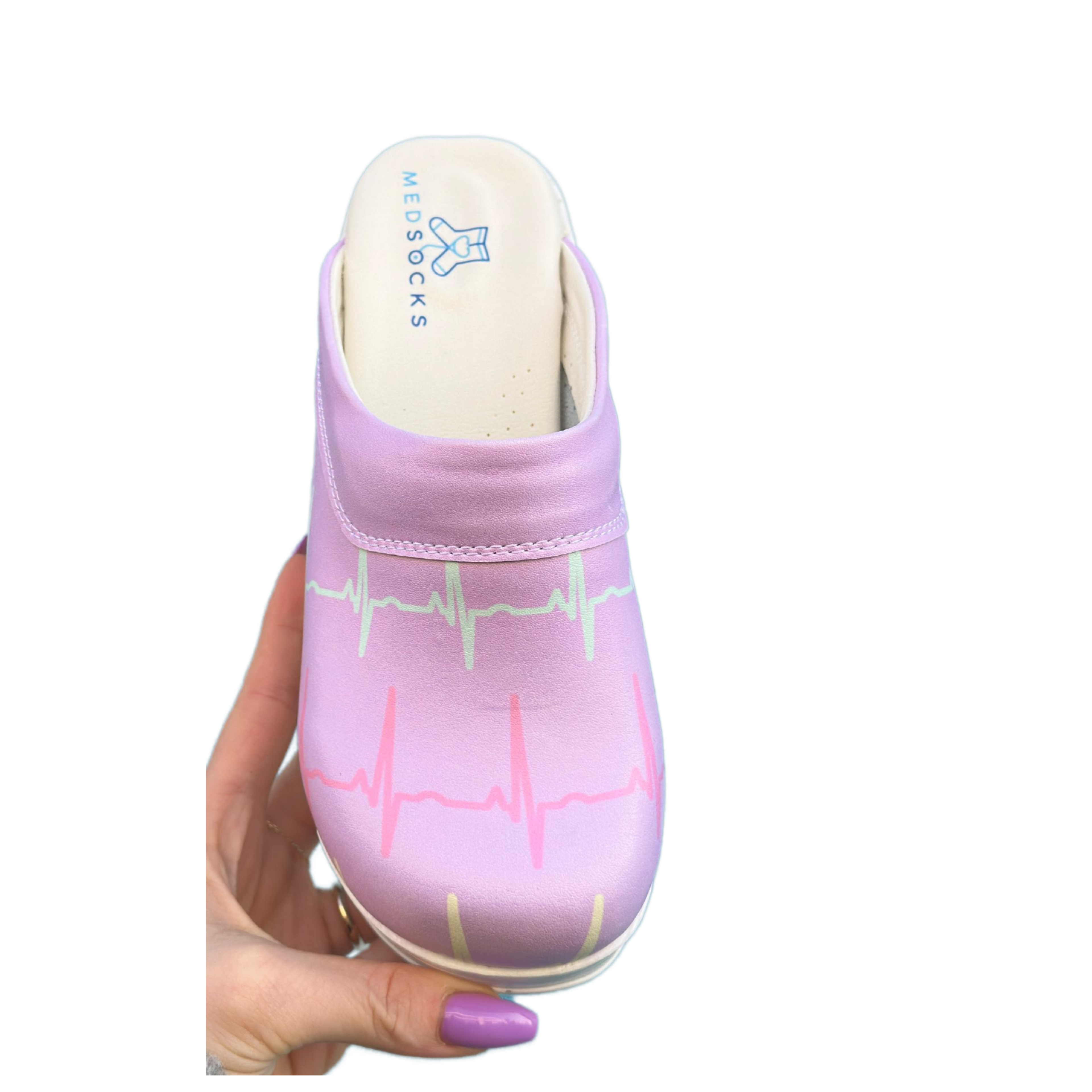 ECG pastel | Heartbeat Airmeds Clogs