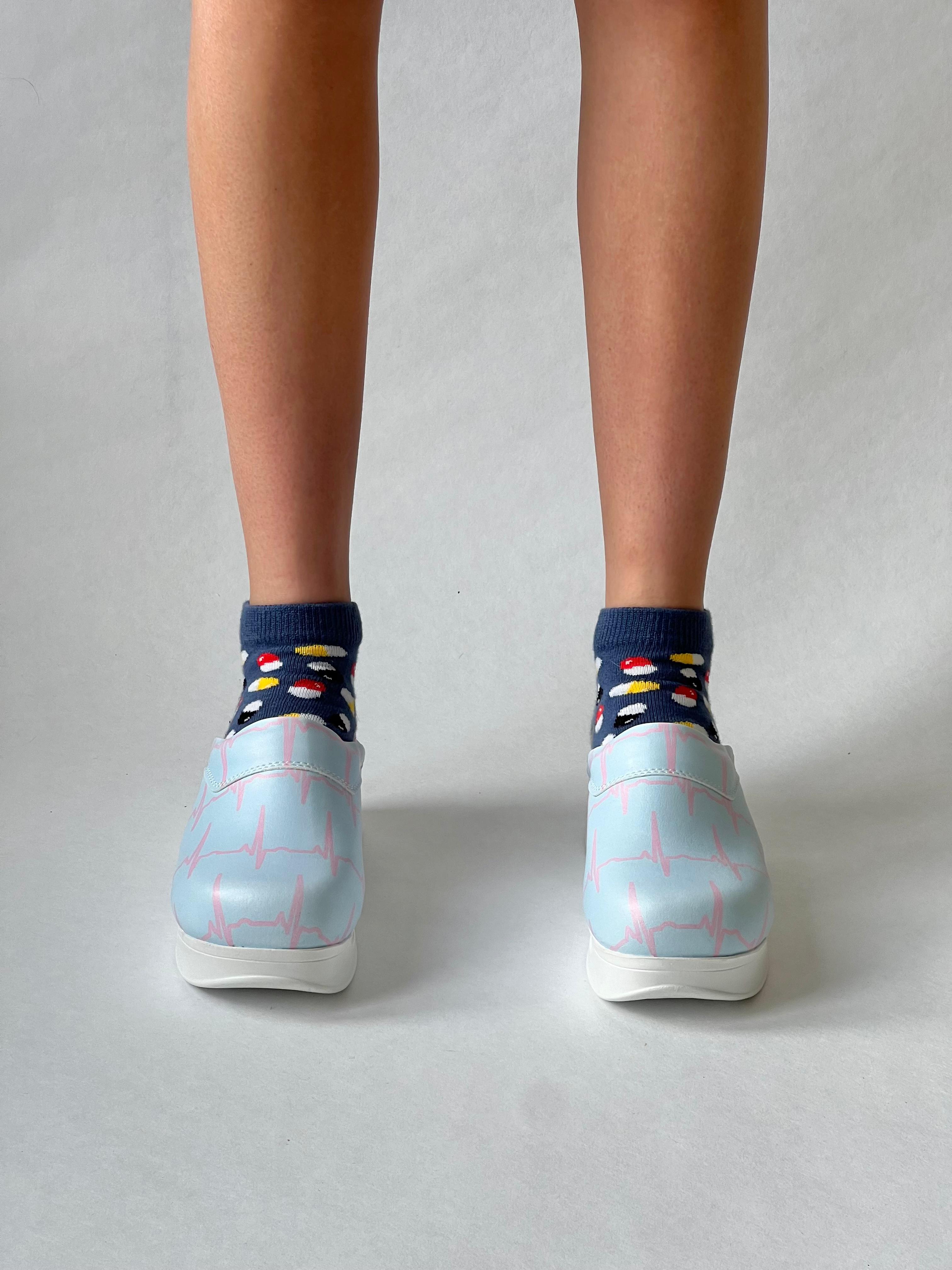 AirMeds Clogs Light Blue/Pink ECG