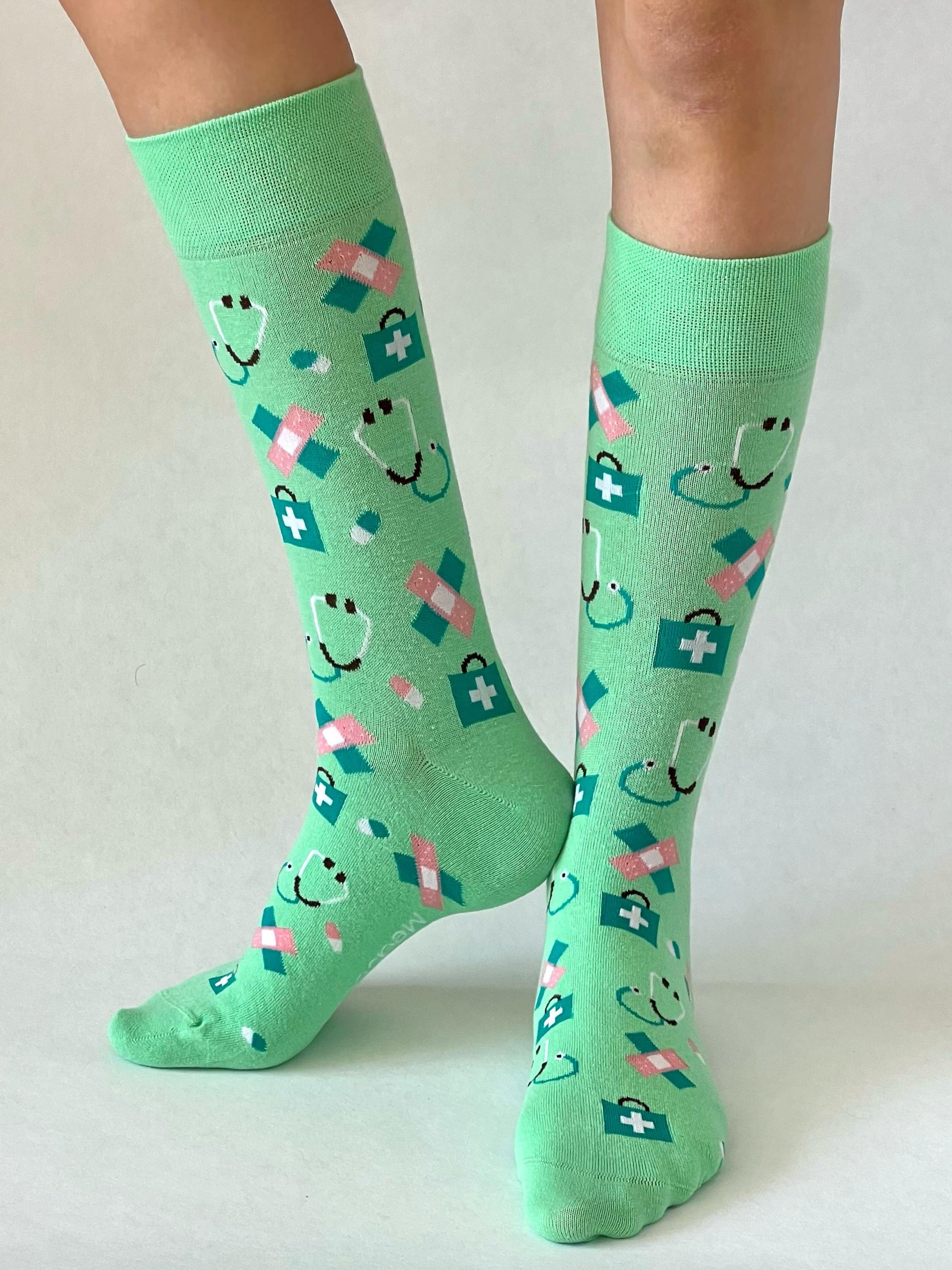 Care Socks Apple Green