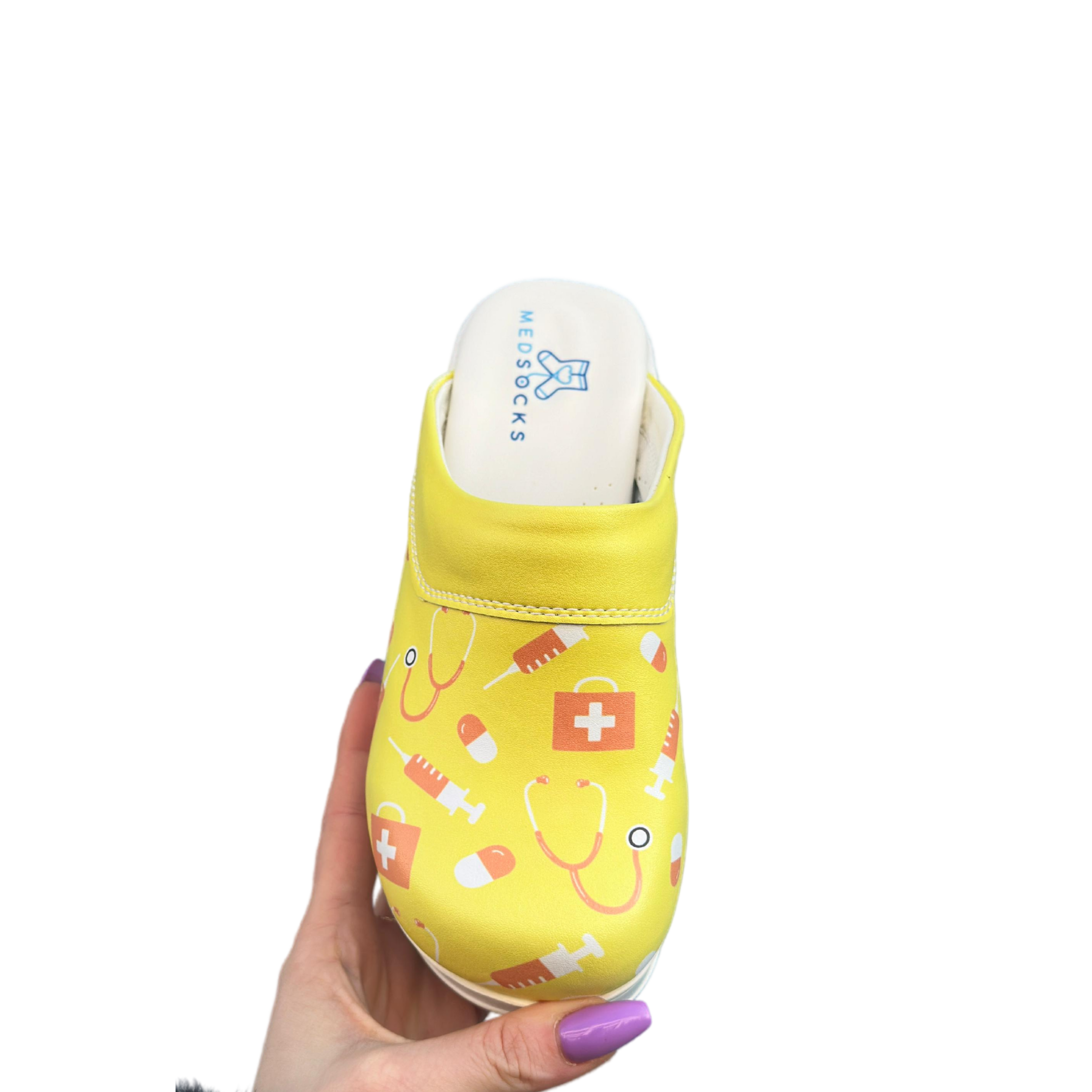 Care Yellow/Orange Airmeds Clogs