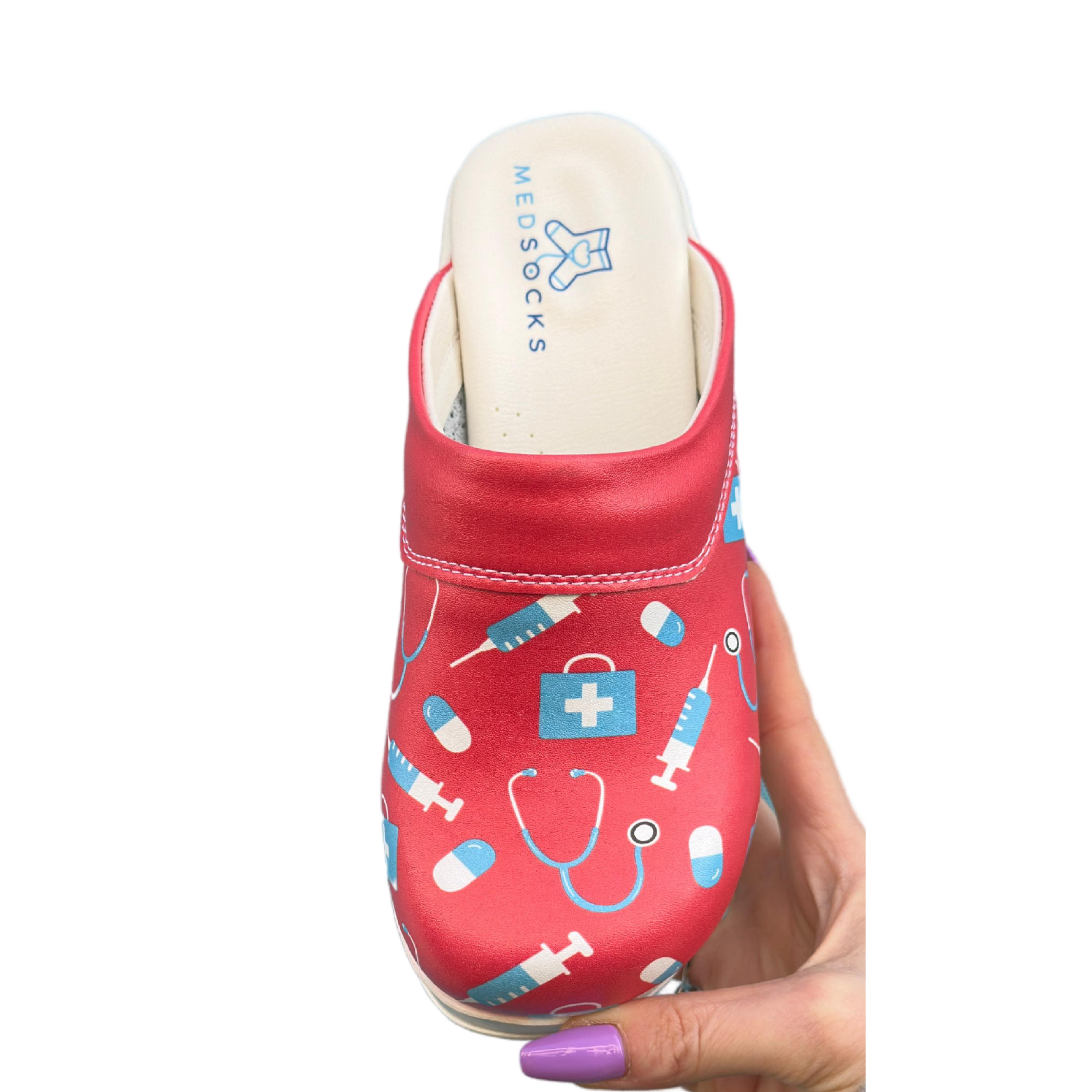 Care Red/Blue Airmeds Clogs