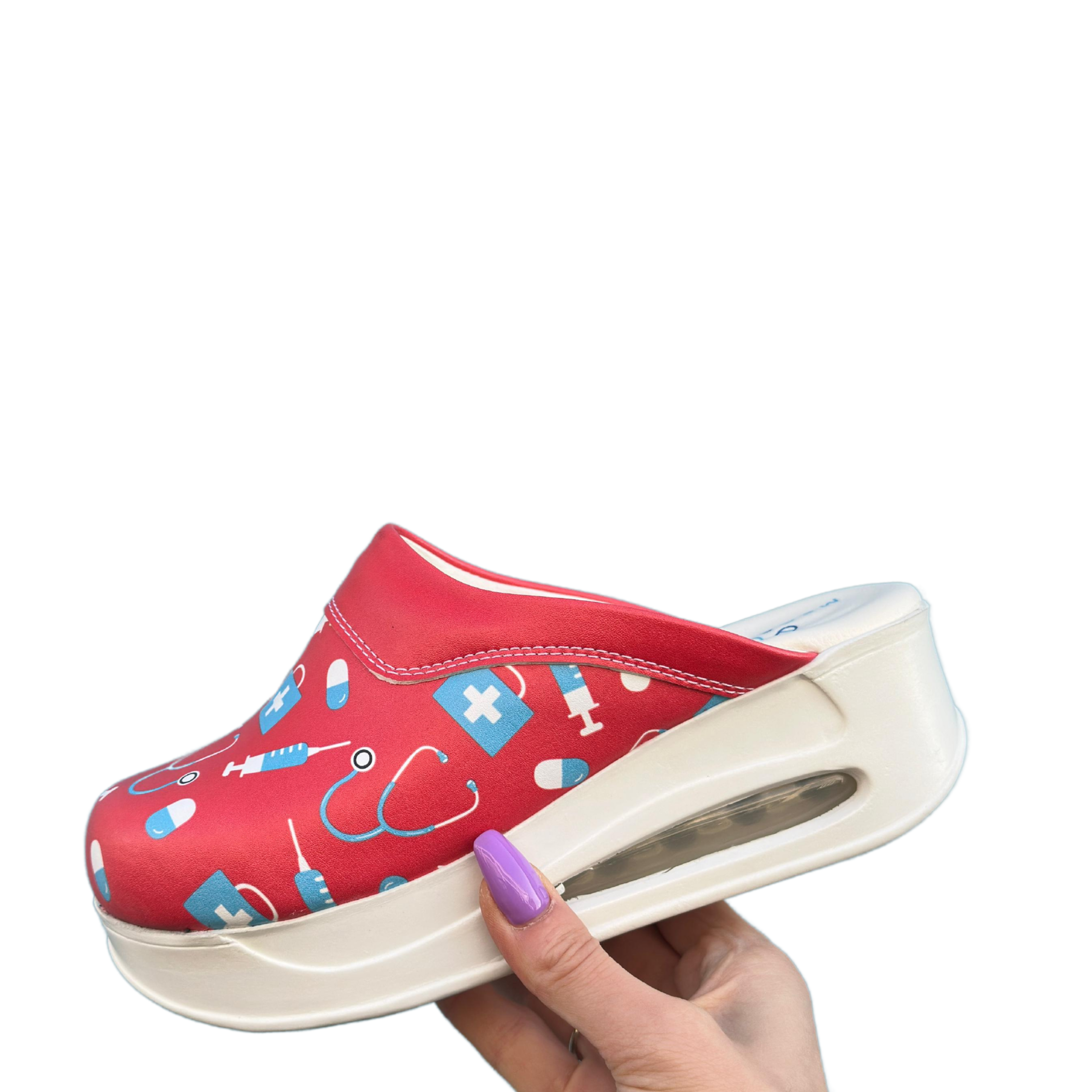 Care Red/Blue Airmeds Clogs