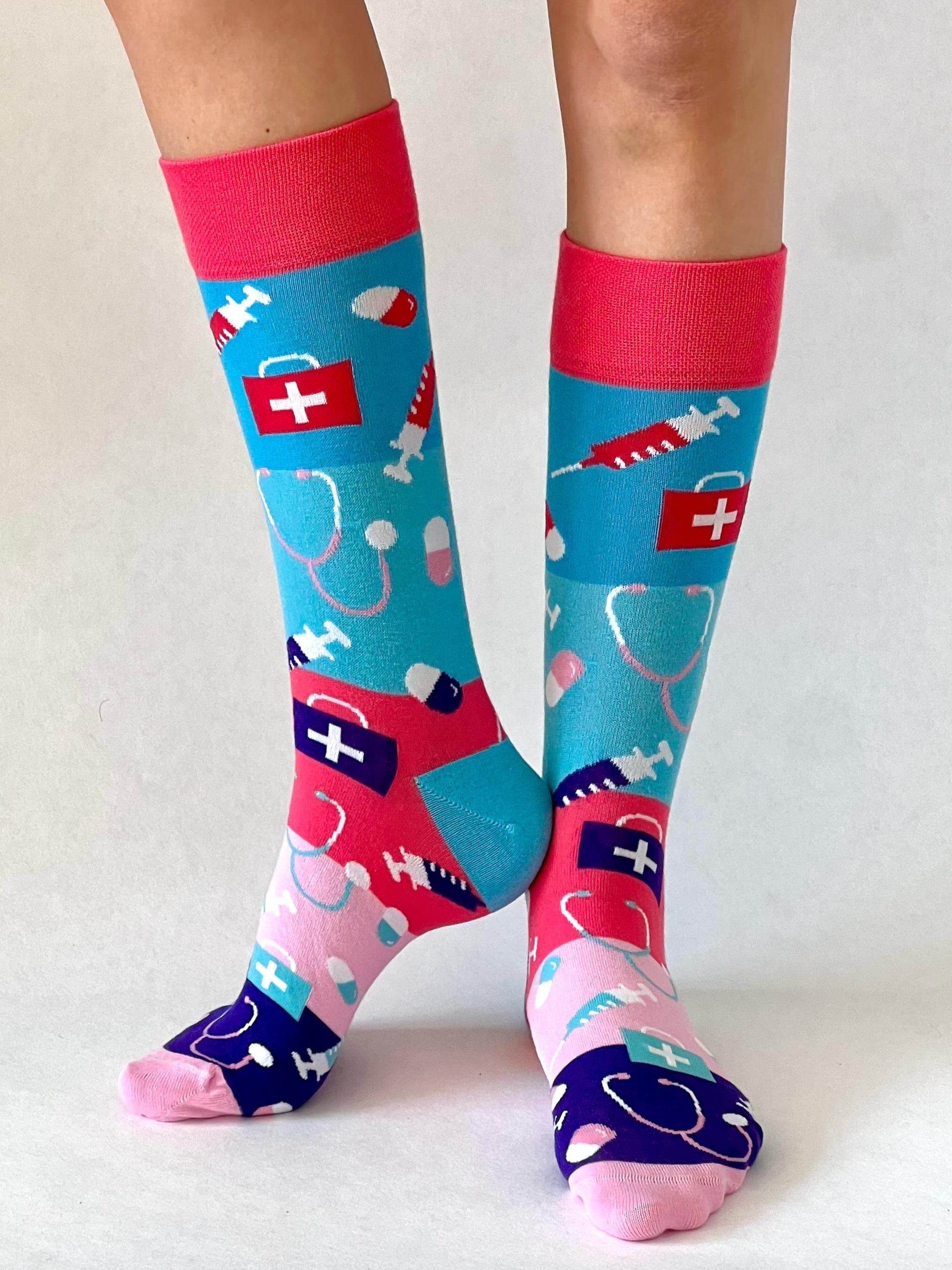 Care Socks Pink/Purple/Blue