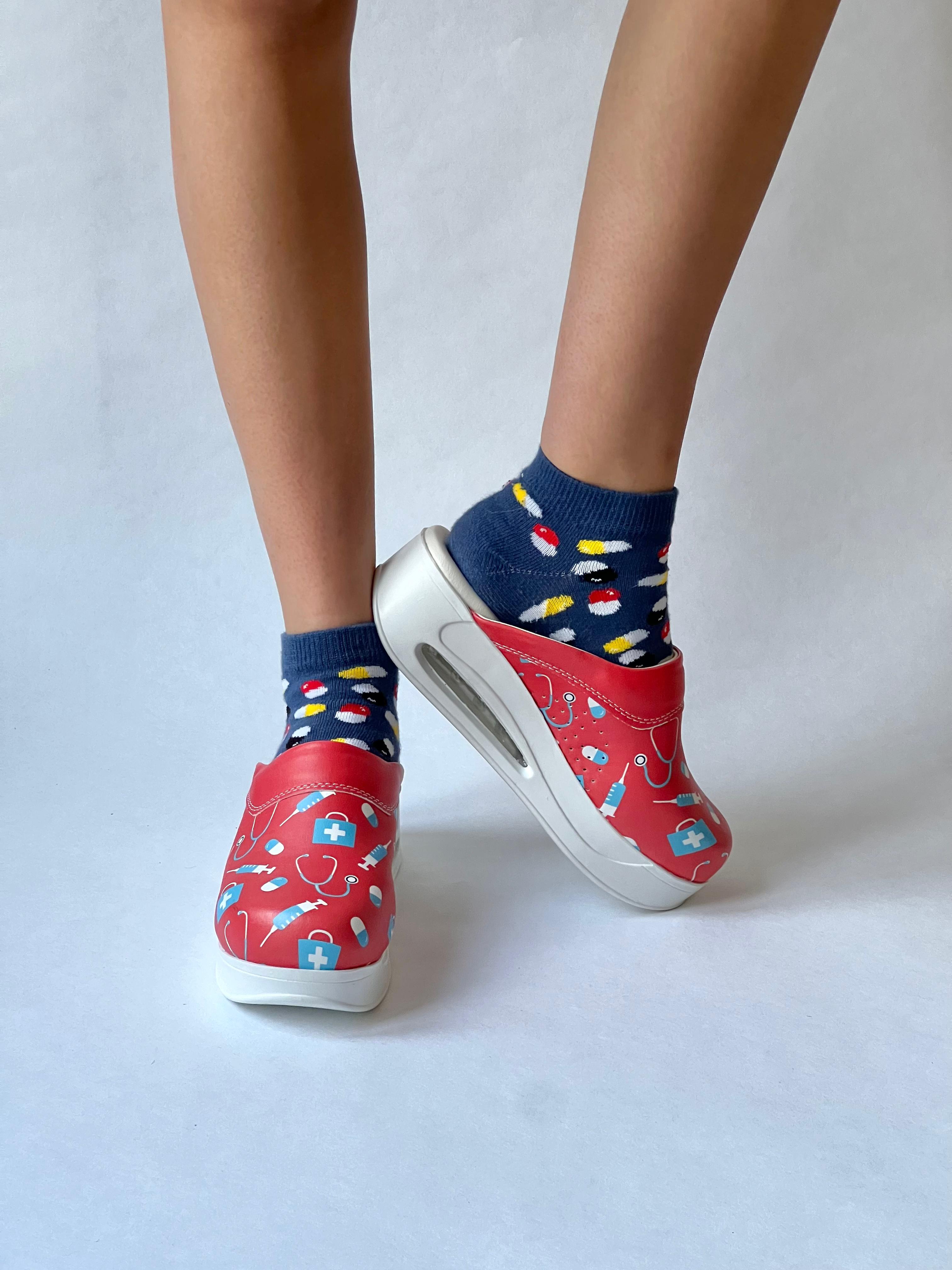 Care Red/Blue Airmeds Clogs