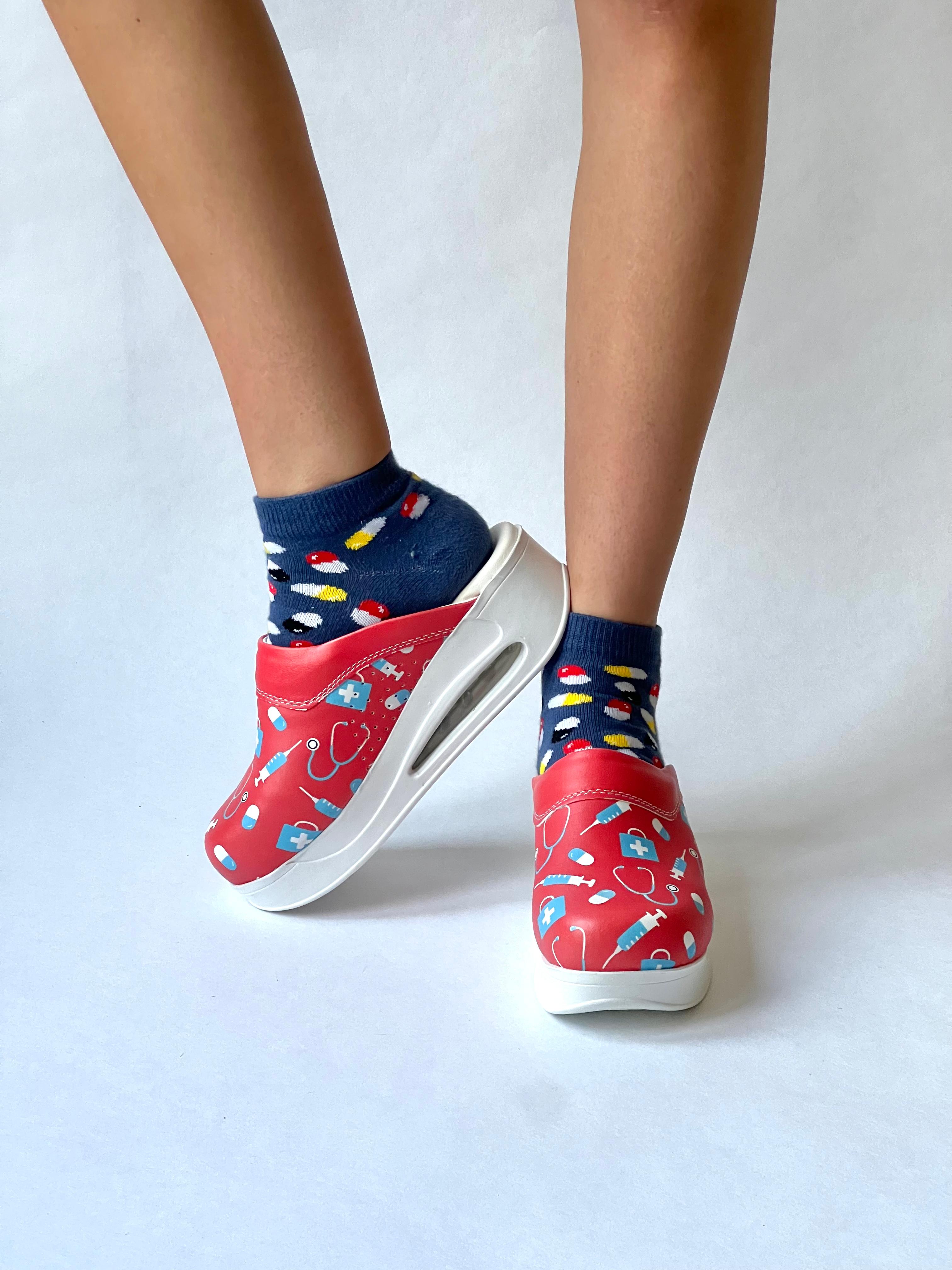 Care Red/Blue Airmeds Clogs