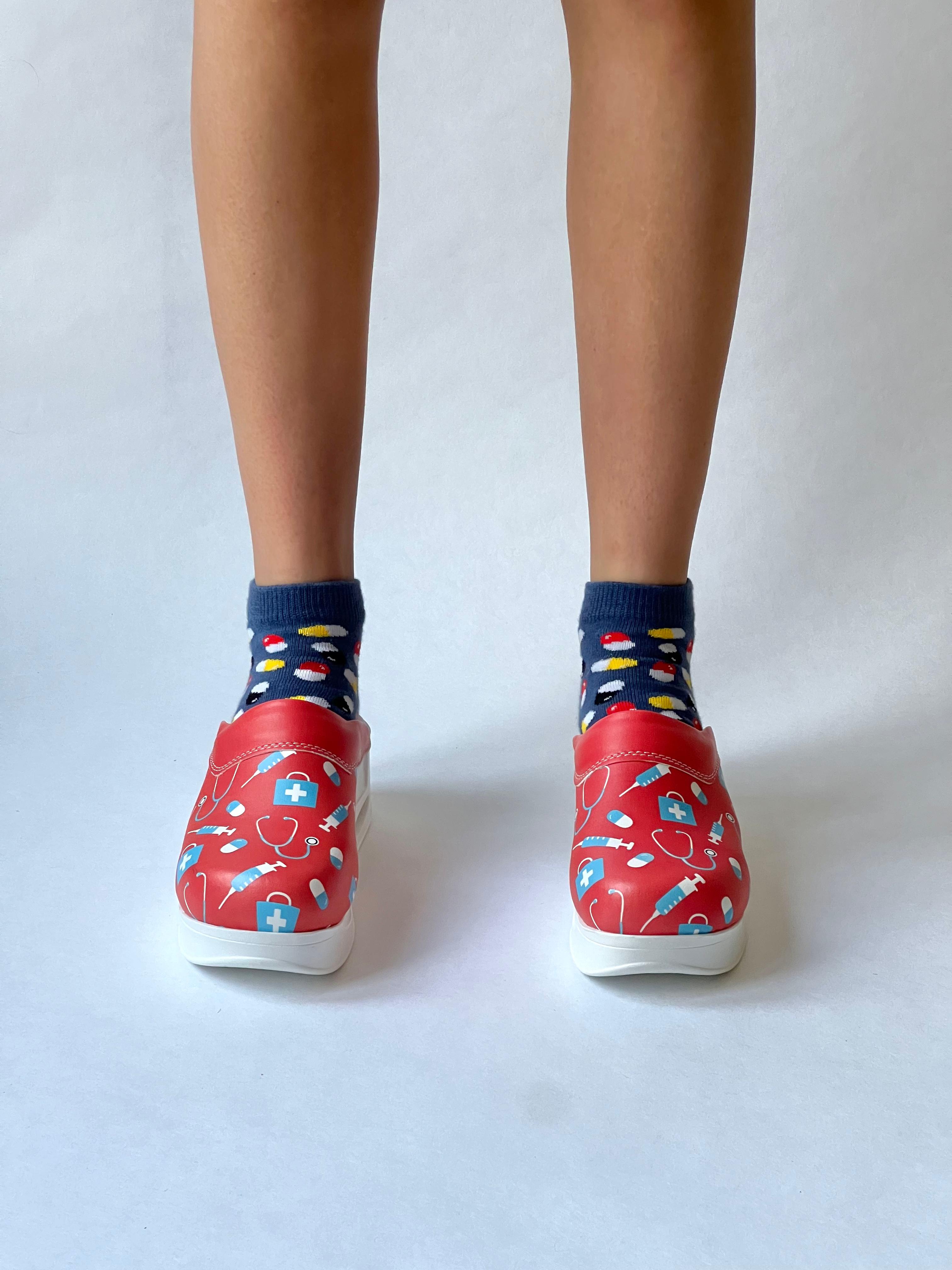 Care Red/Blue Airmeds Clogs