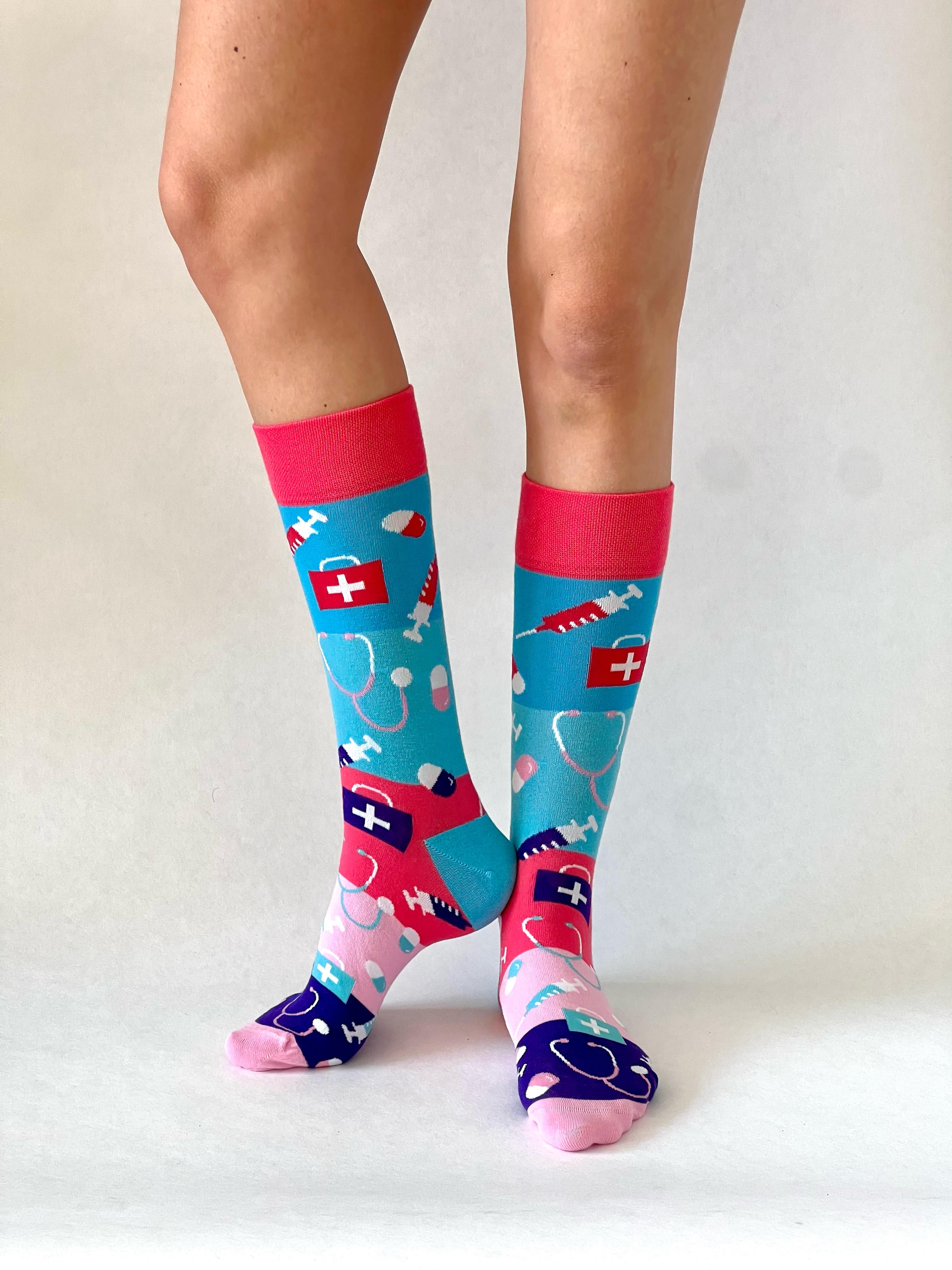 Care Socks Pink/Purple/Blue