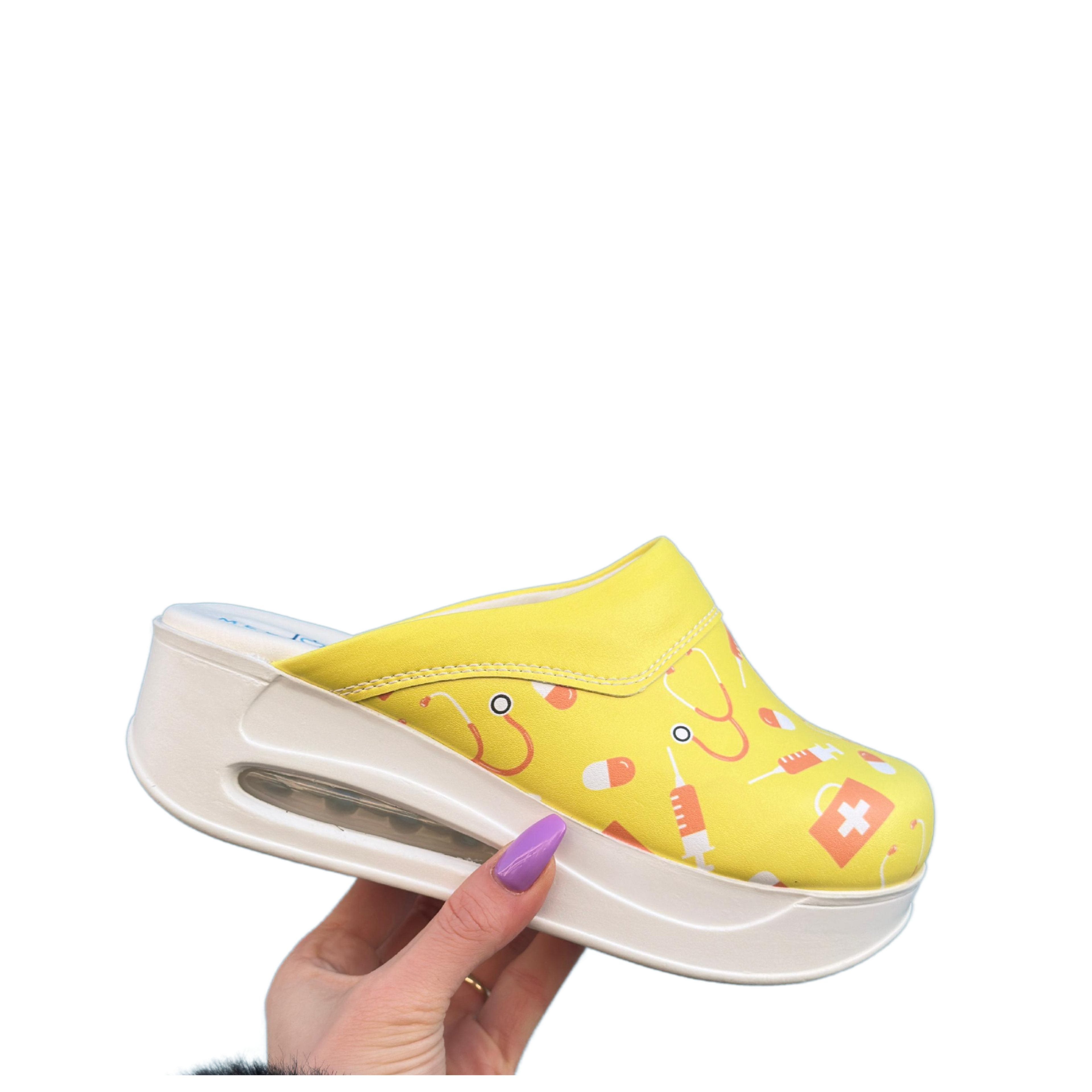 Care Yellow/Orange Airmeds Clogs