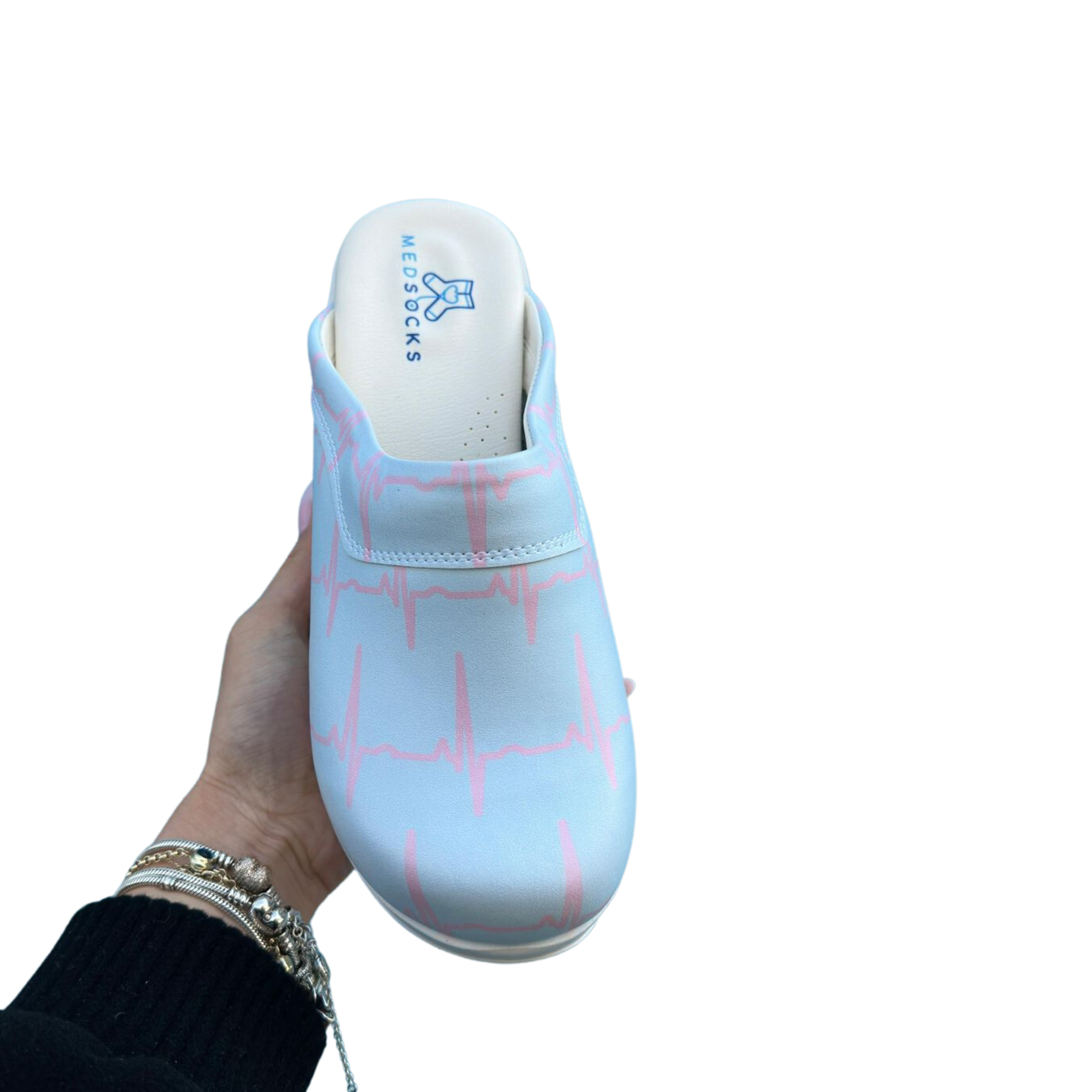 AirMeds Clogs Hellblau/Rosa EKG