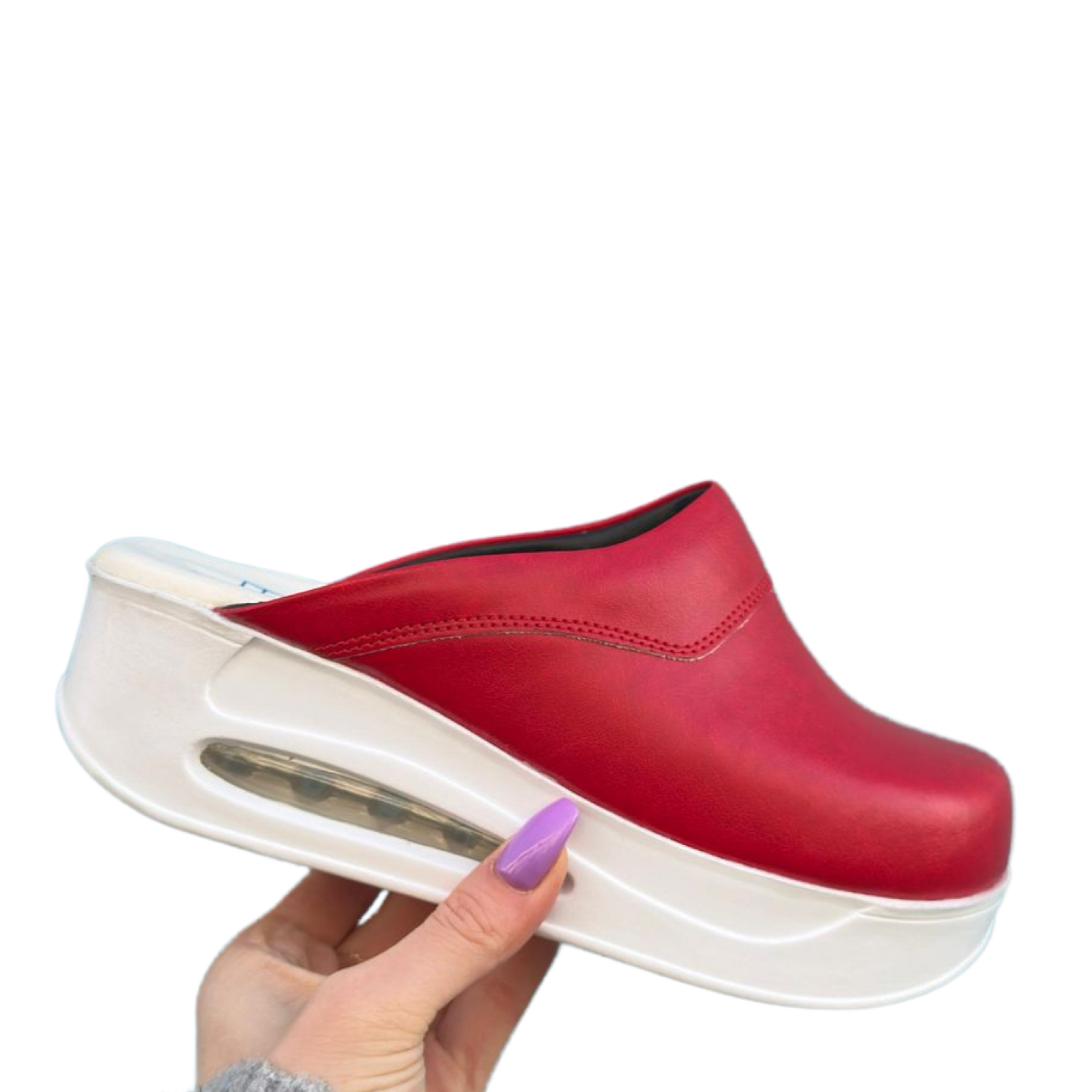 Airmeds Clogs Plain Red / Red