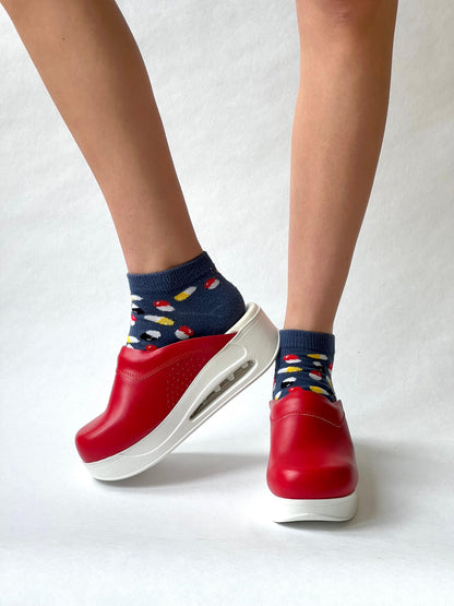 Airmeds Clogs Plain Red / Red