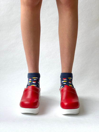 Airmeds Clogs Plain Red / Red