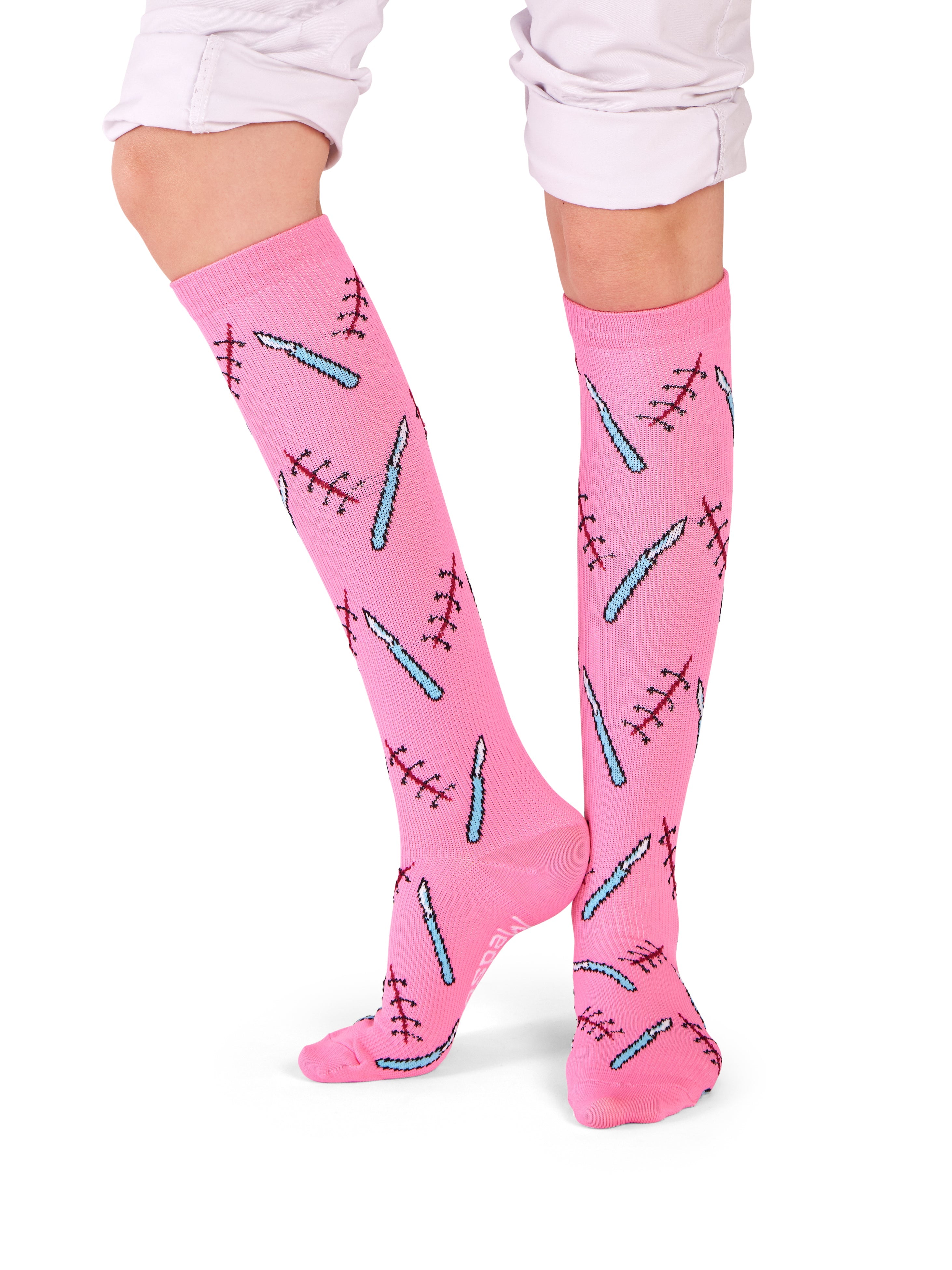 Compression socks Surgical Pink