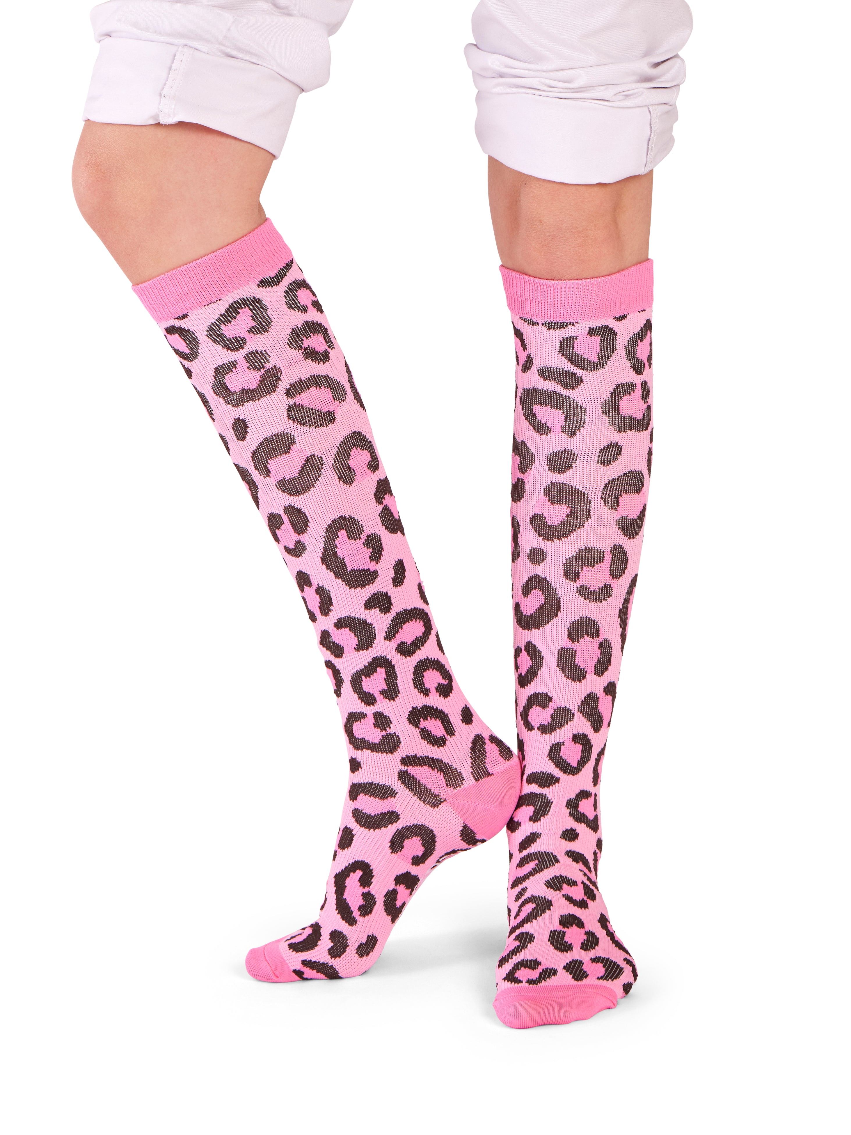 MedSocks Panter Compressie Sokken Roze