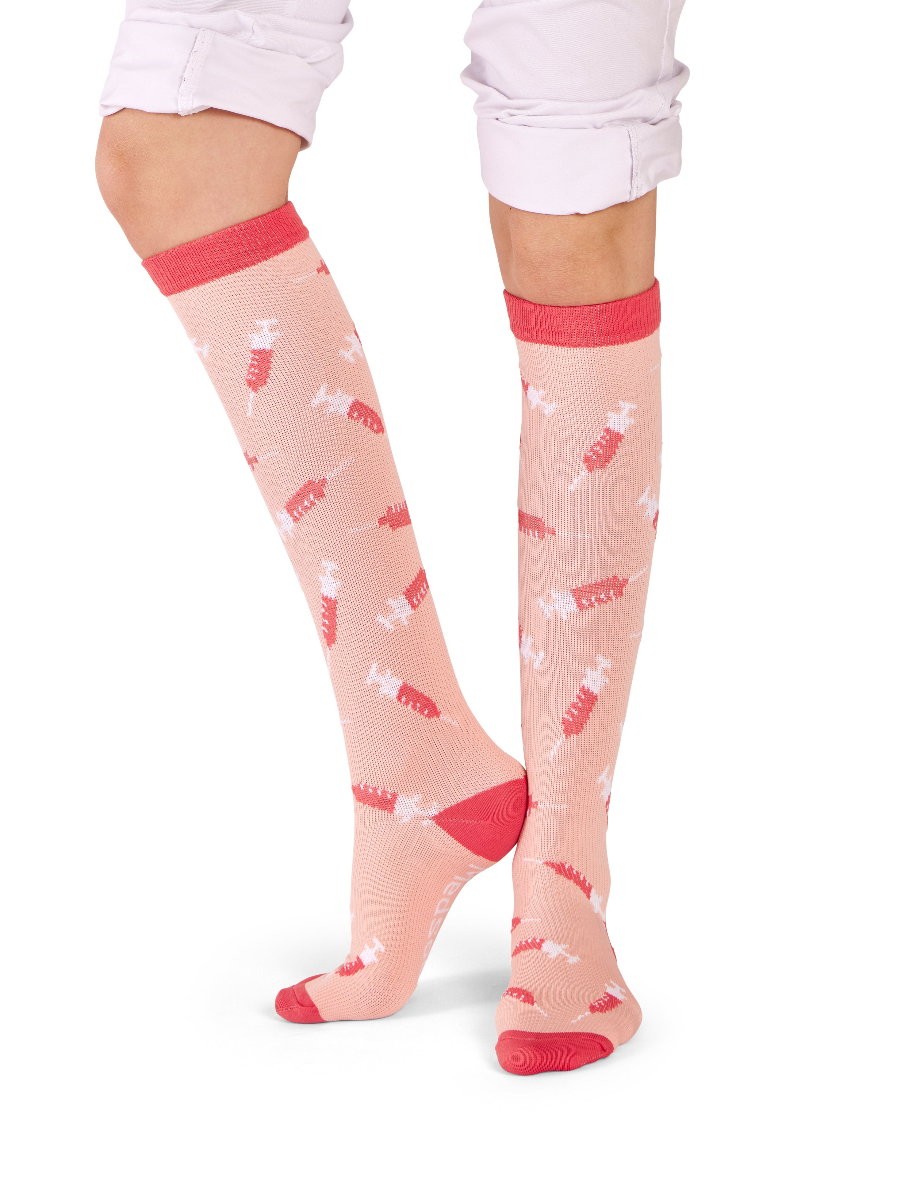 MedSocks Spuitjes Lichtroze / Roze compressie sokken