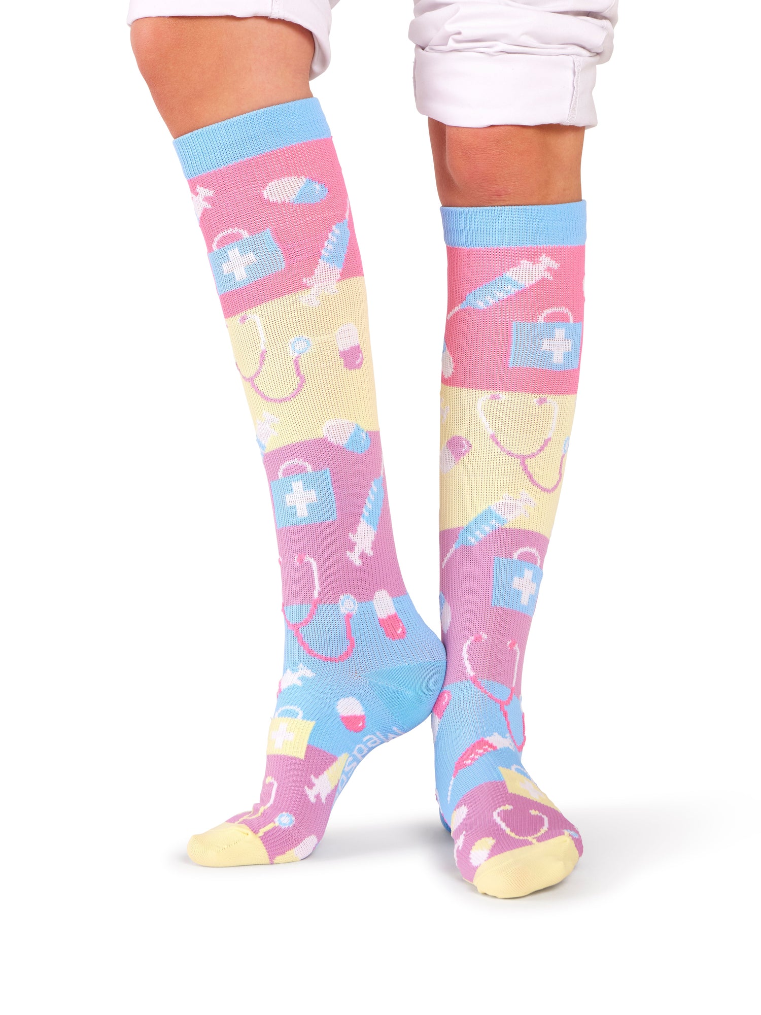 Chaussettes de compression Care Pastel