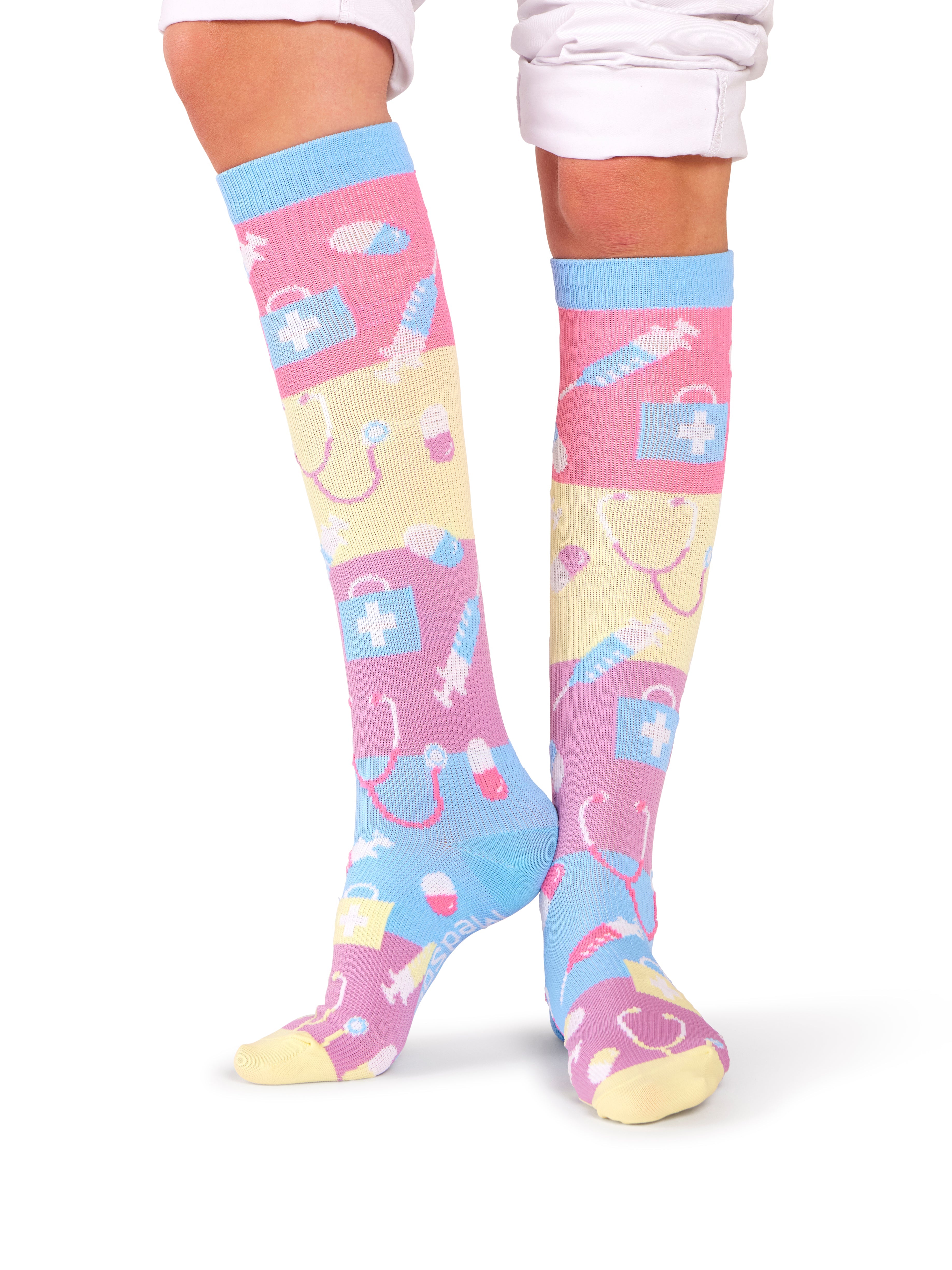 Chaussettes de compression Care Pastel