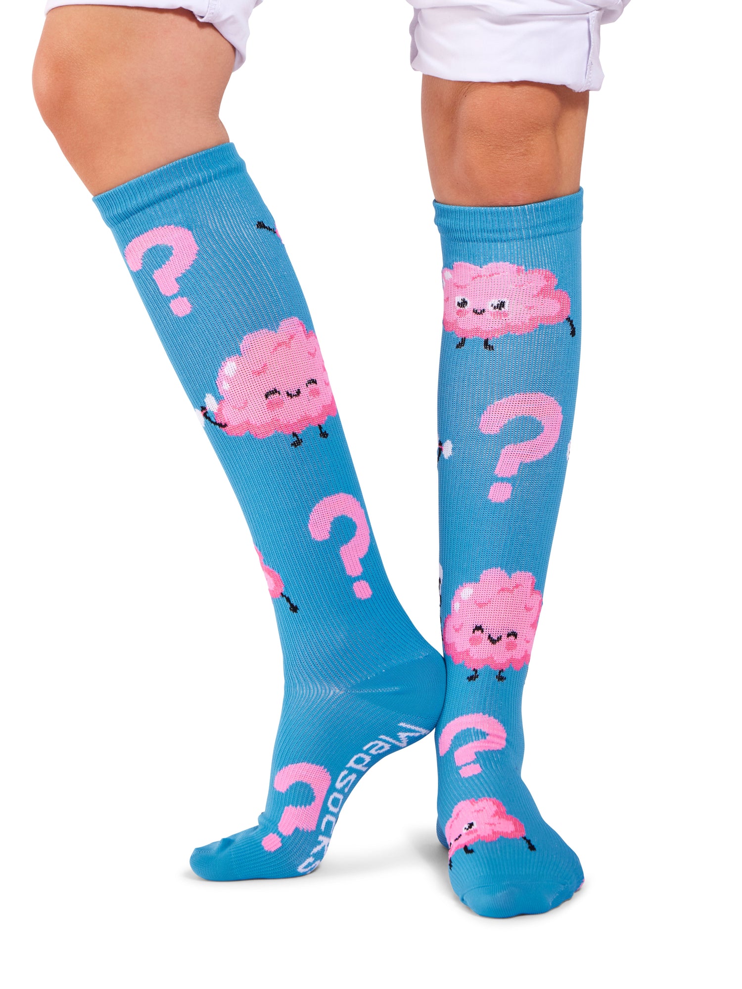 Compression Happy Brains MedSocks Blue