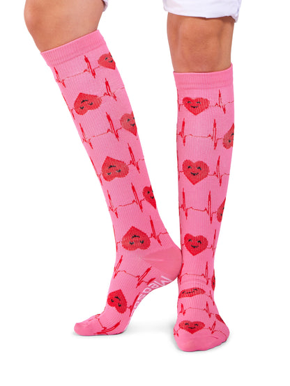 Chaussettes de compression Love for Care roses