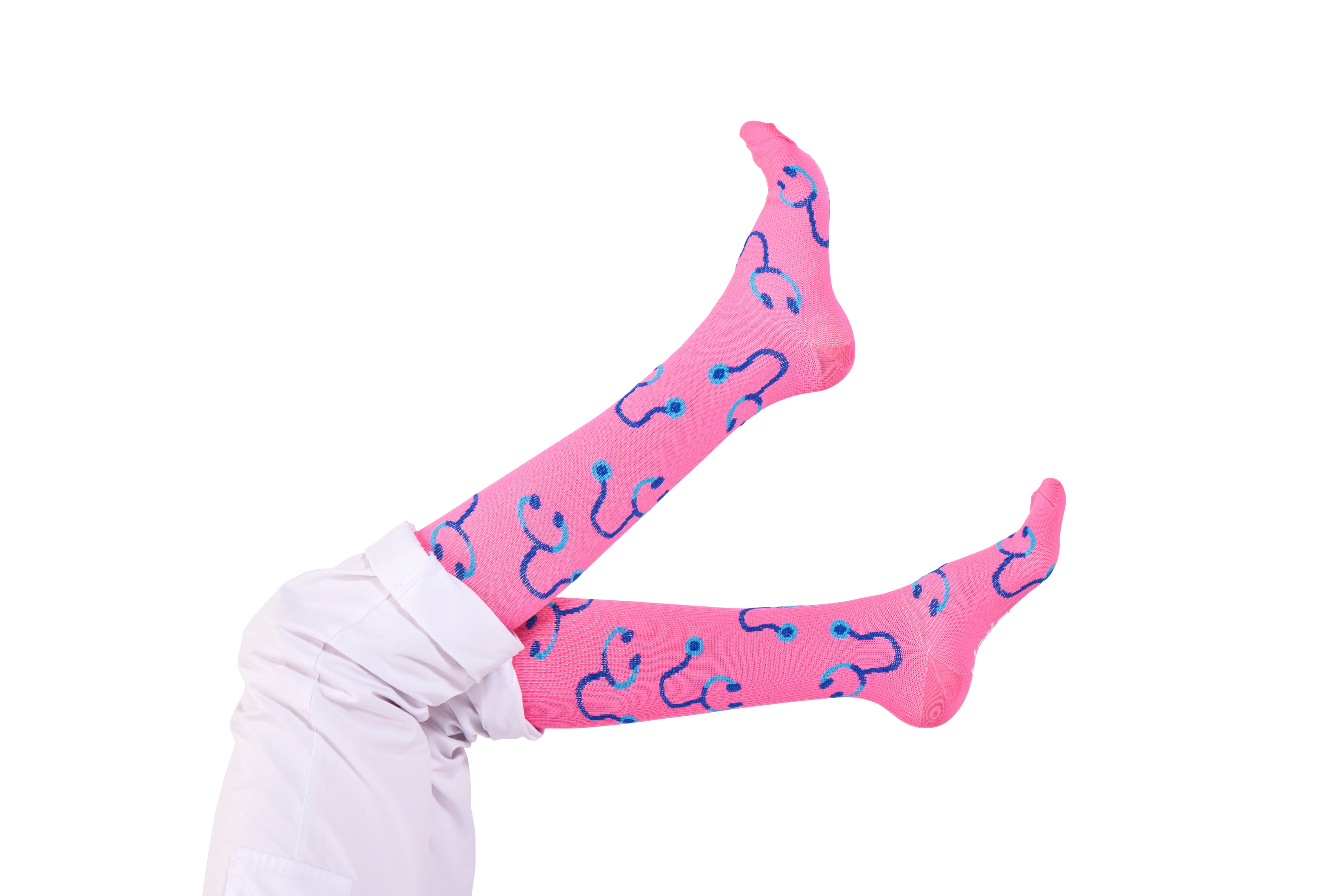 MedSocks Compressiesokken Stethoscoop Roze