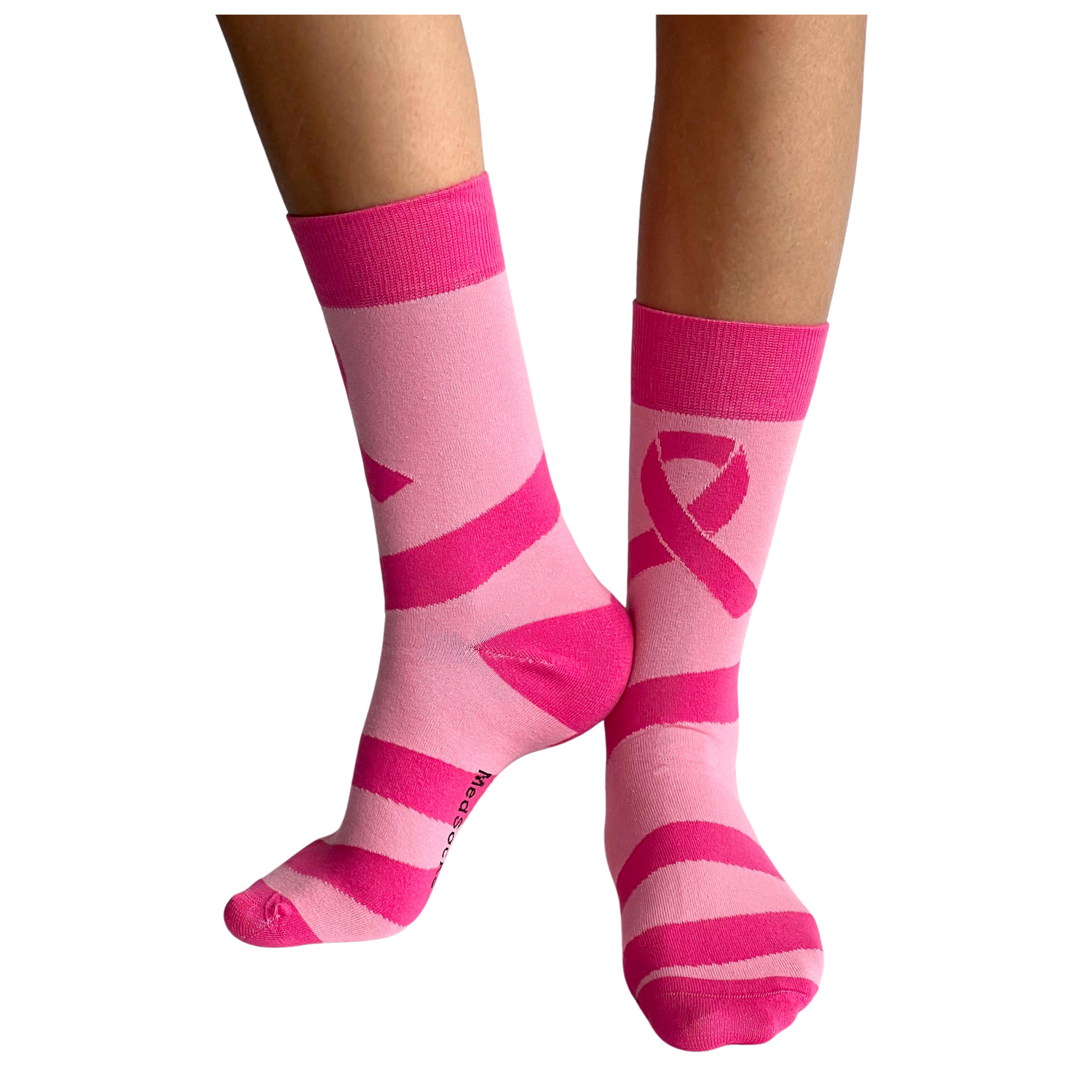 Breast Cancer Awareness Ribbon socks