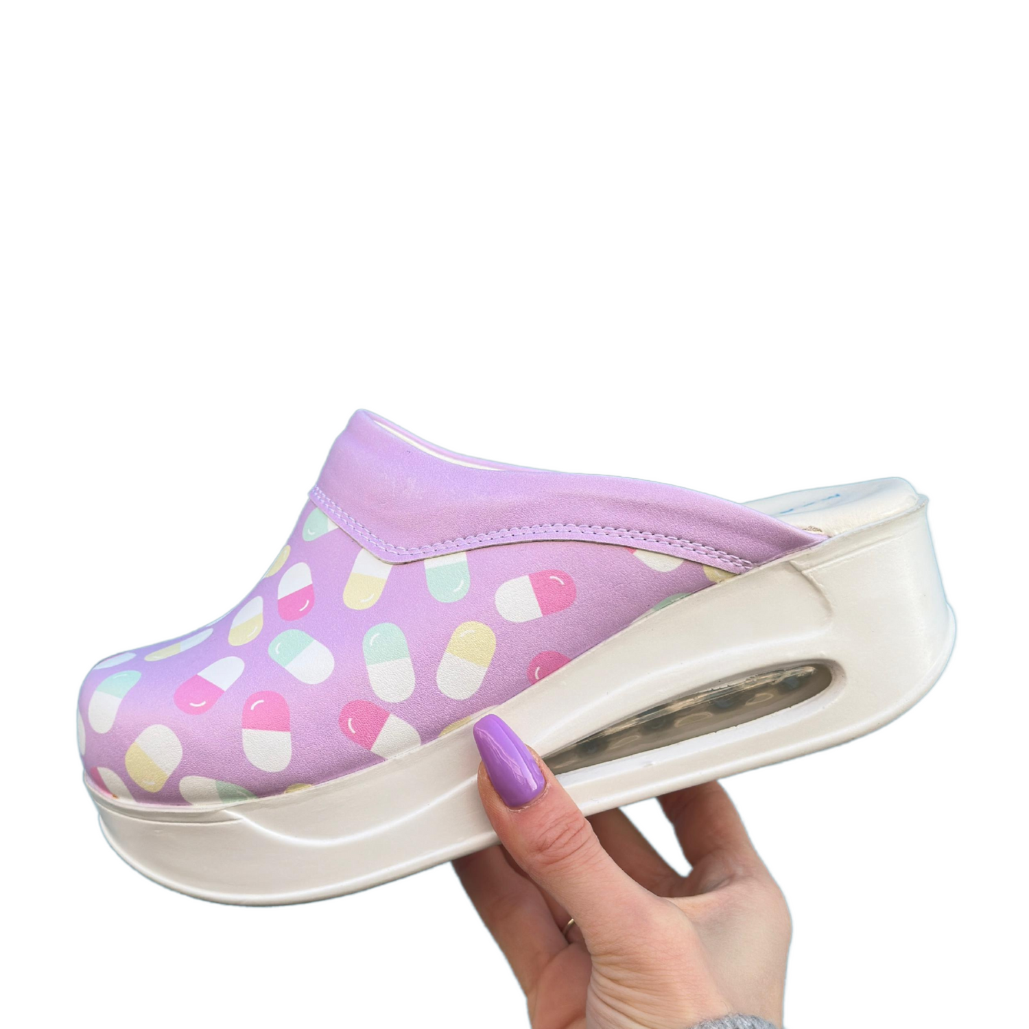 Medication / Pills Purple Airmeds Clogs
