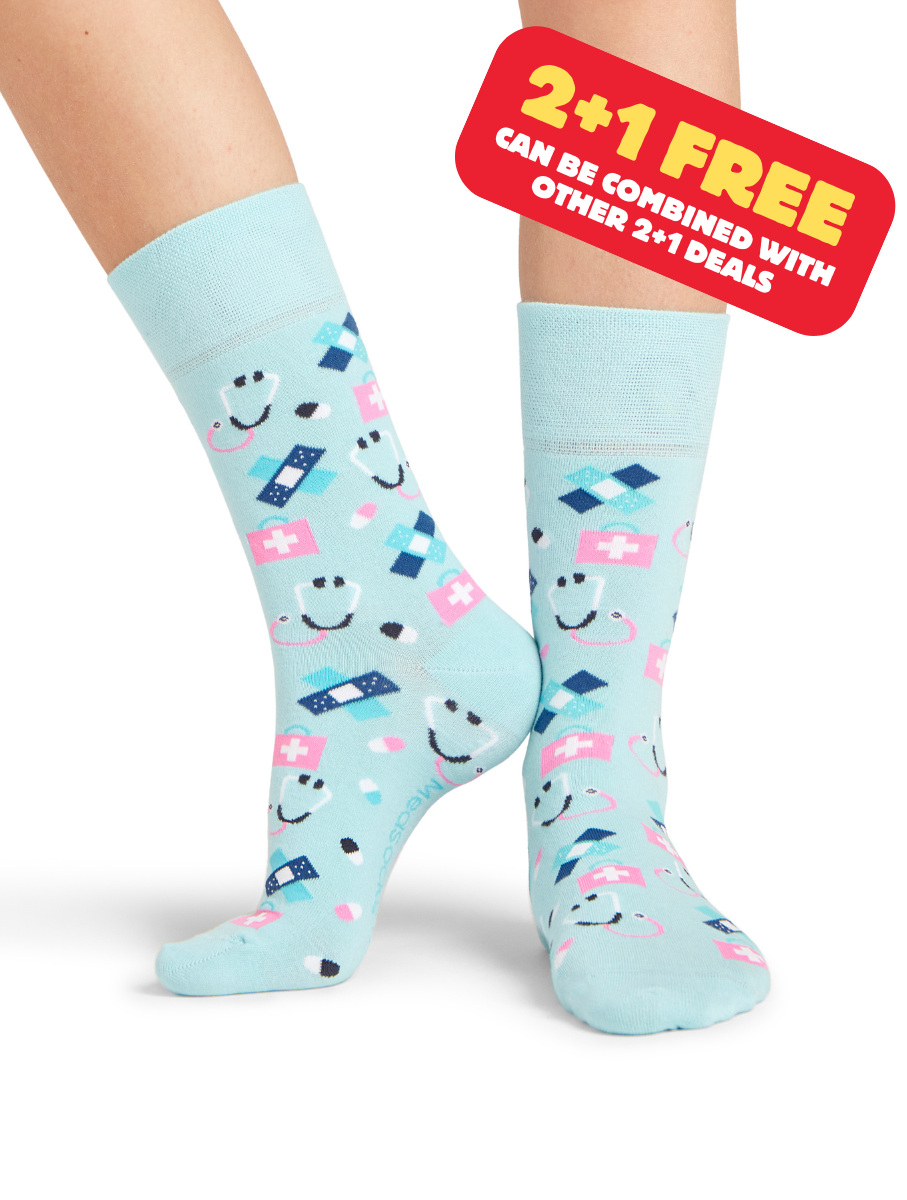 Care Socks Blue &amp; Pink