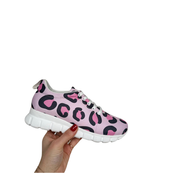 MedSocks Sneaker Panter Roze