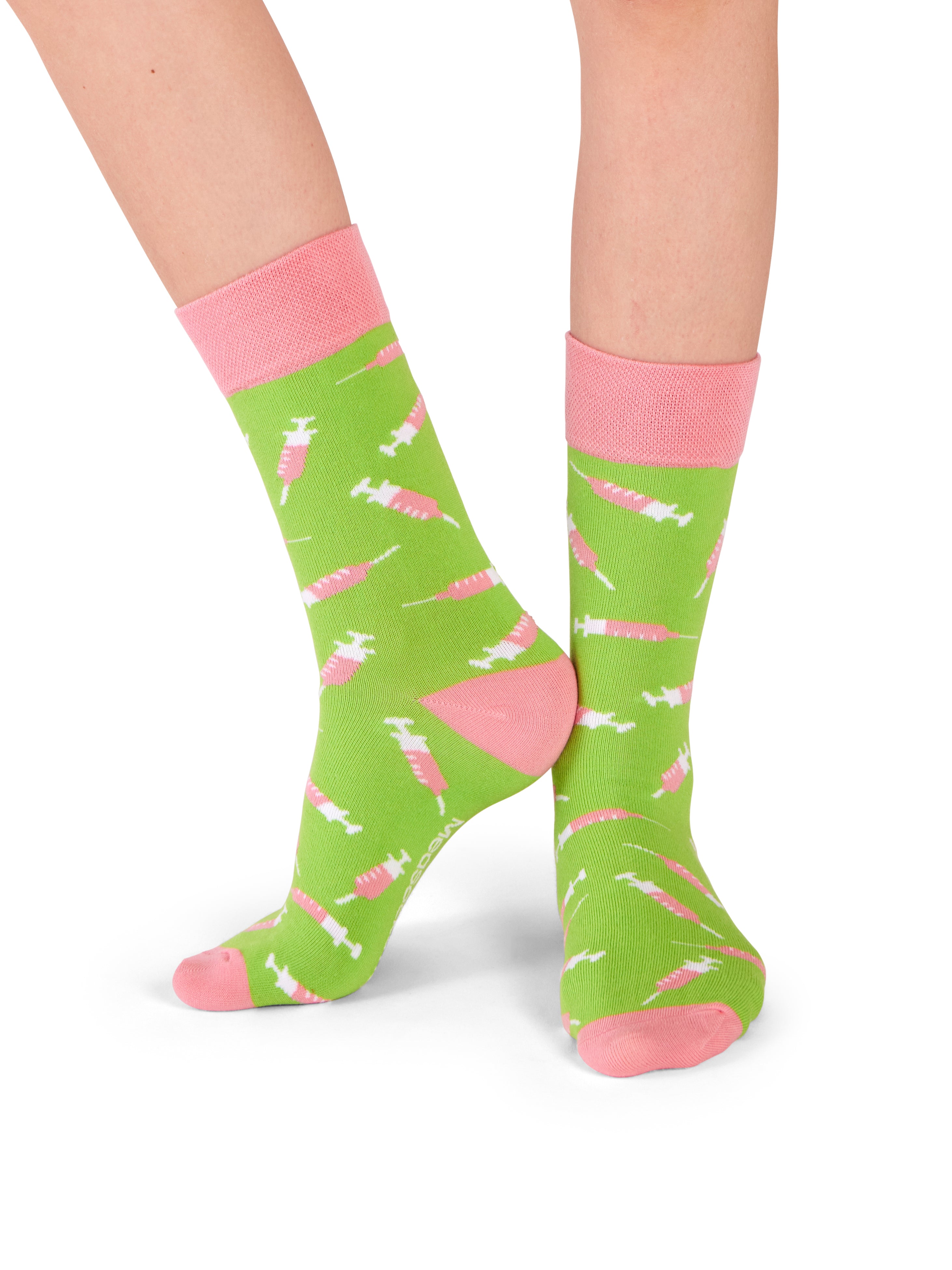 Spuitjes MedSocks Groen Roze