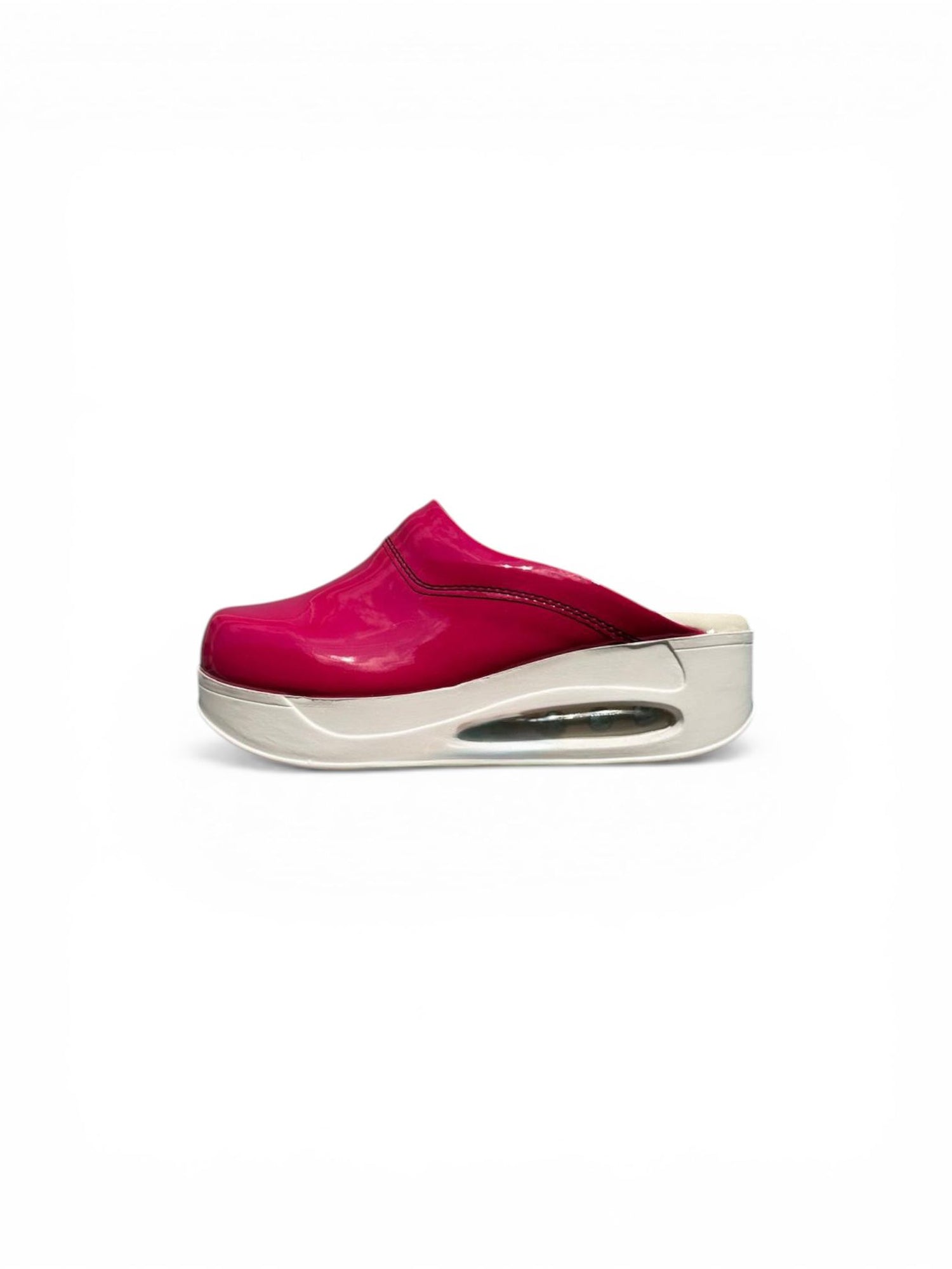Airmeds solid dark pink lacquer clogs