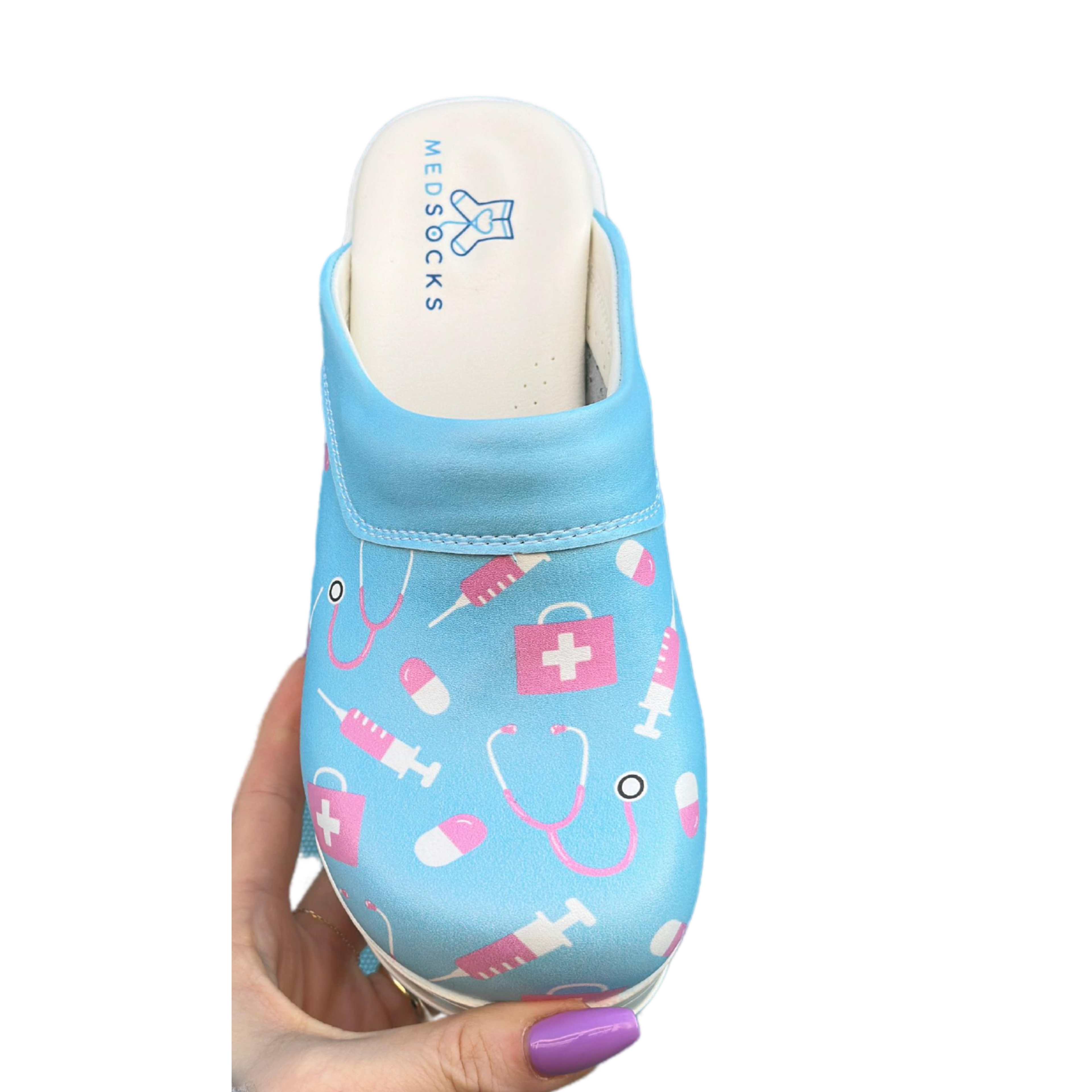 Care Blue/Pink Airmeds Clogs