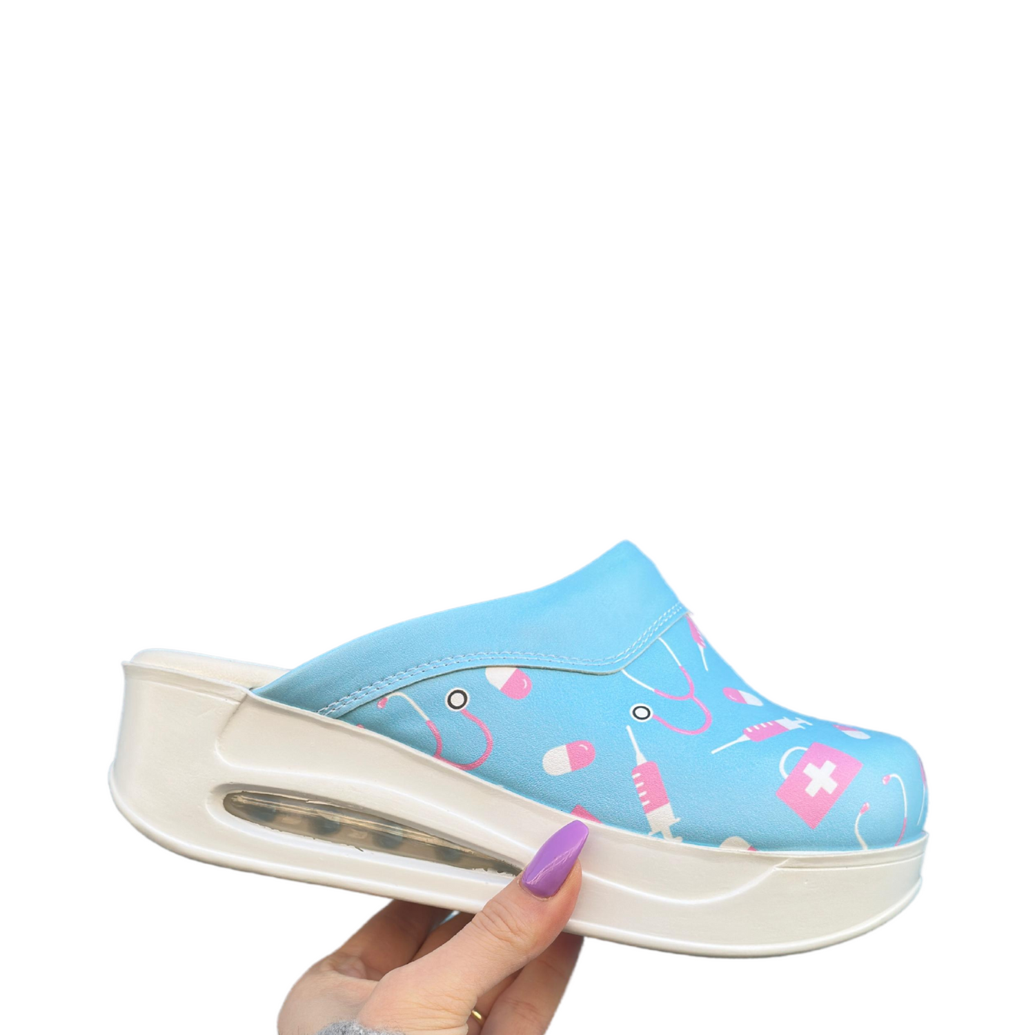 Care Blue/Pink Airmeds Clogs