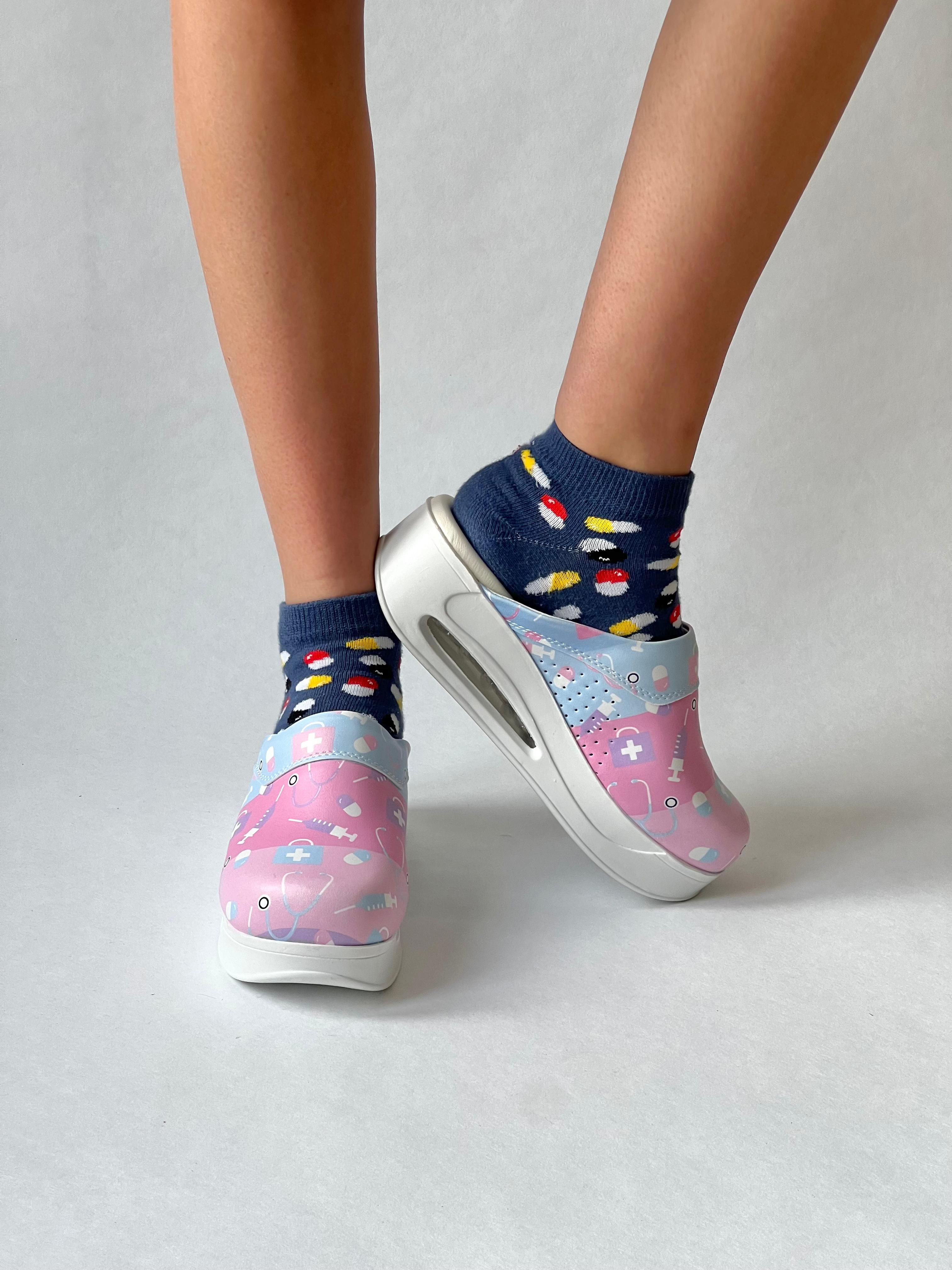 Care Pink/Purple/Blue Airmeds Clogs